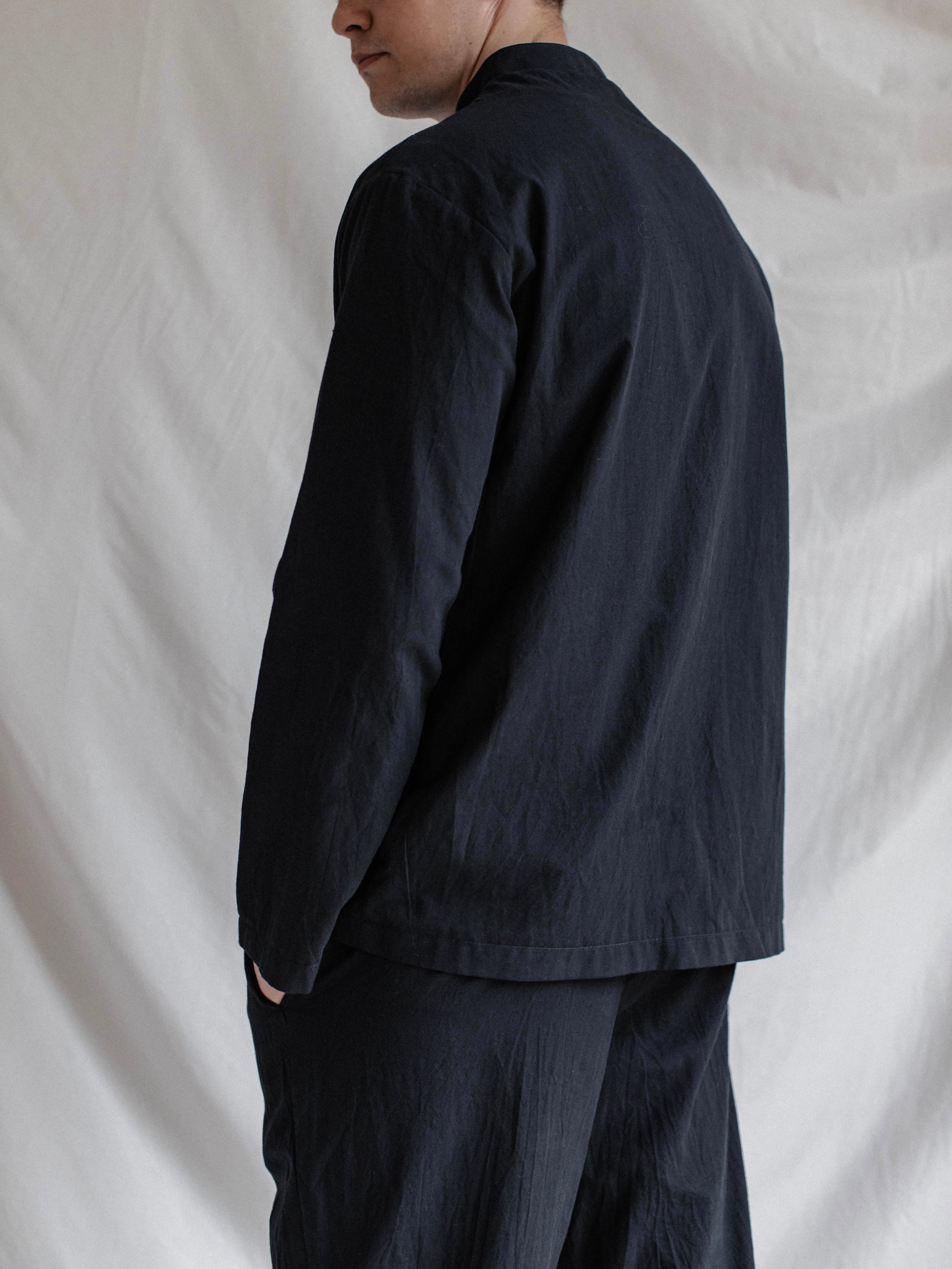 Сорочка чоловіча з вареної бавовни Leglo Black