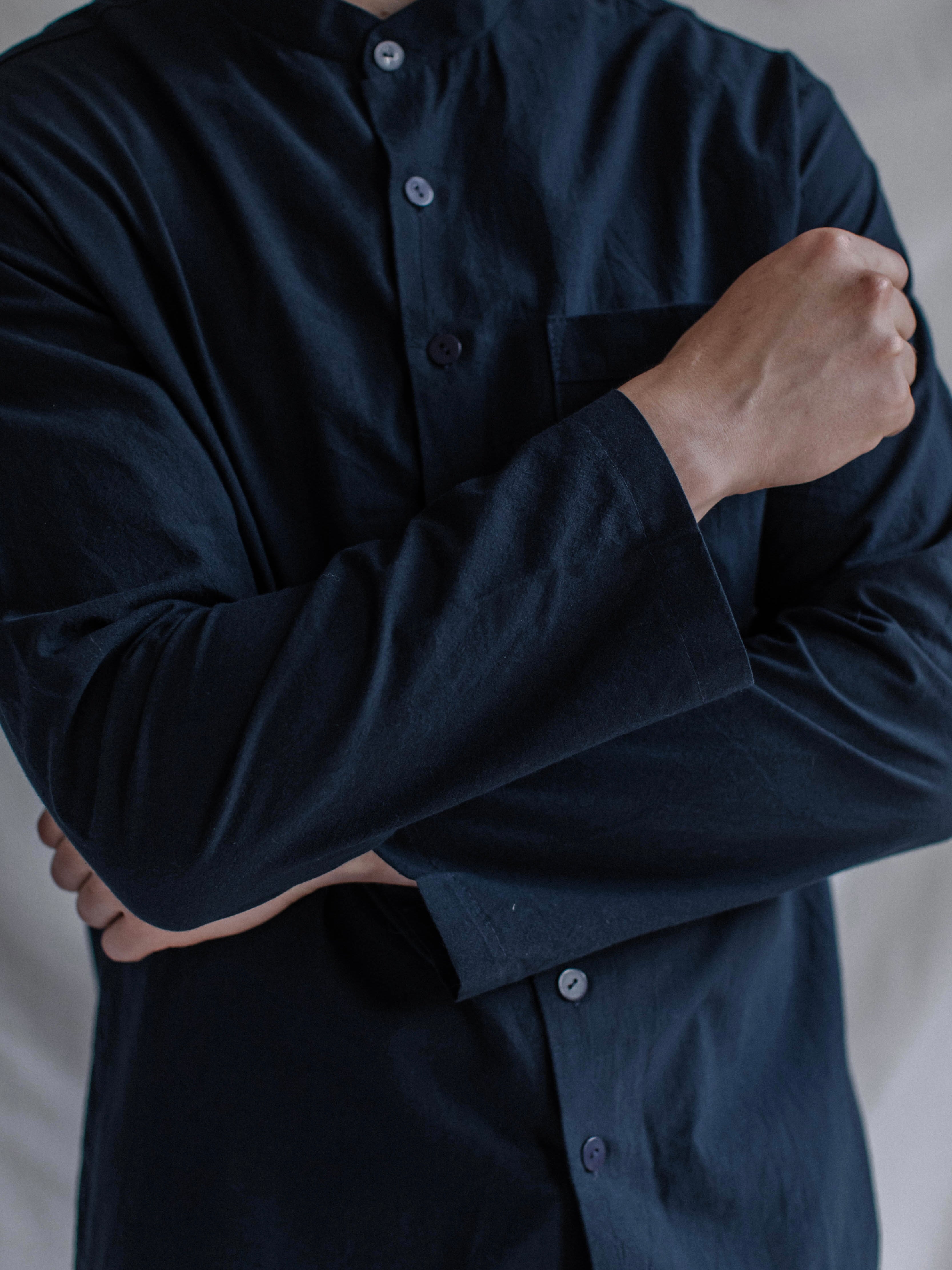 Сорочка чоловіча з вареної бавовни Leglo Navy