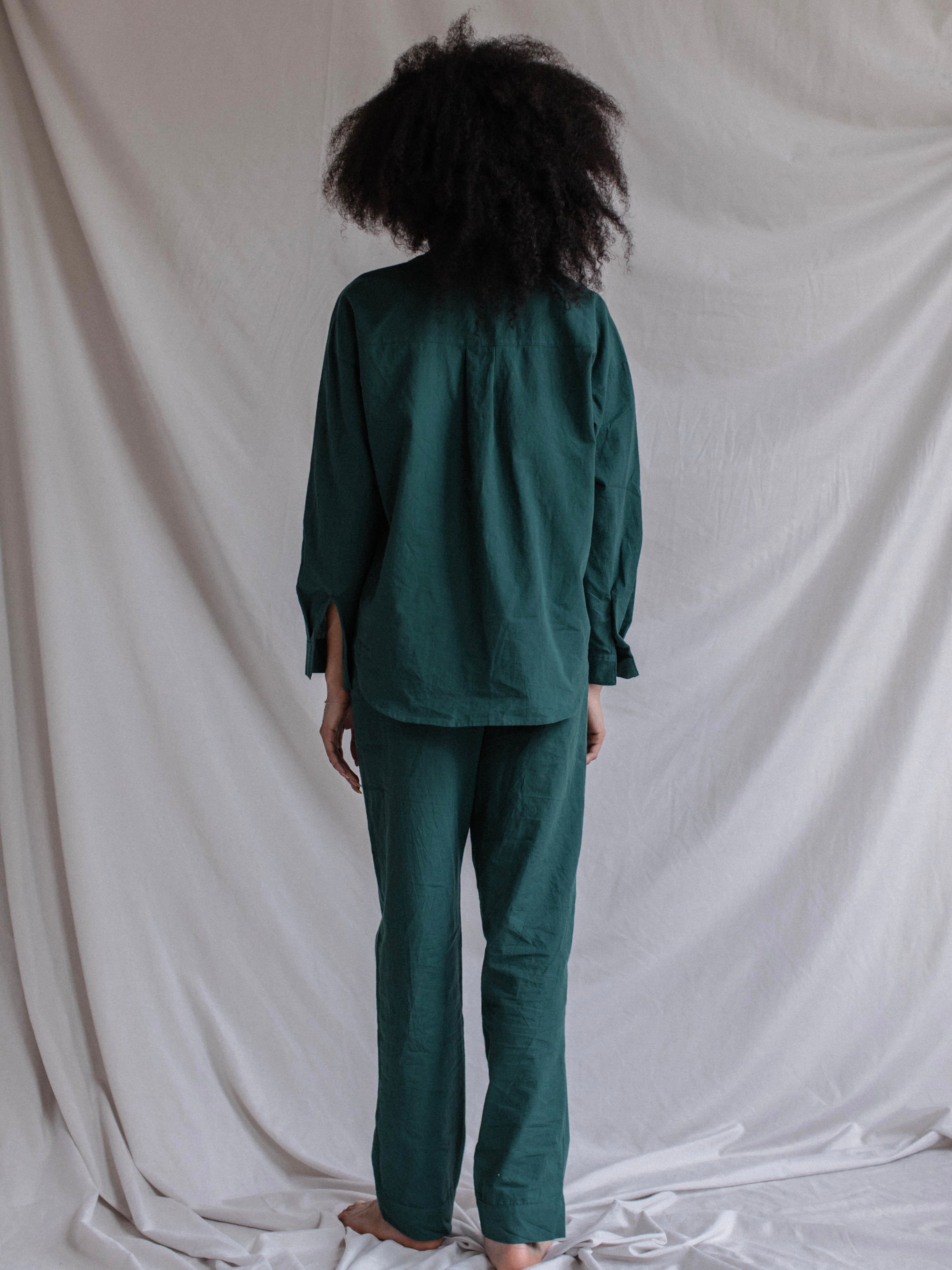 Штани жіночі з вареної бавовни Leglo Smaragd