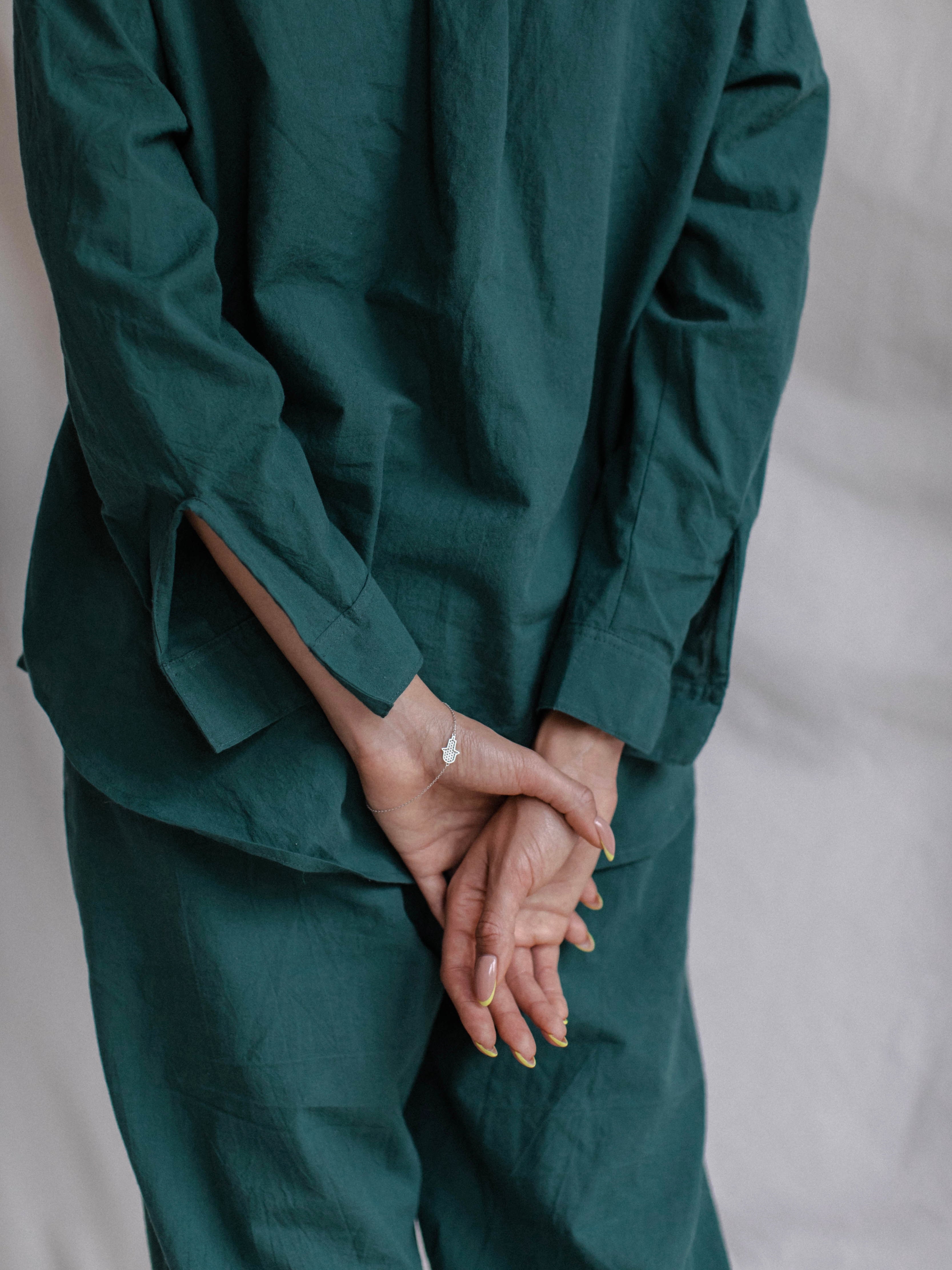 Сорочка жіноча з вареної бавовни Leglo Smaragd