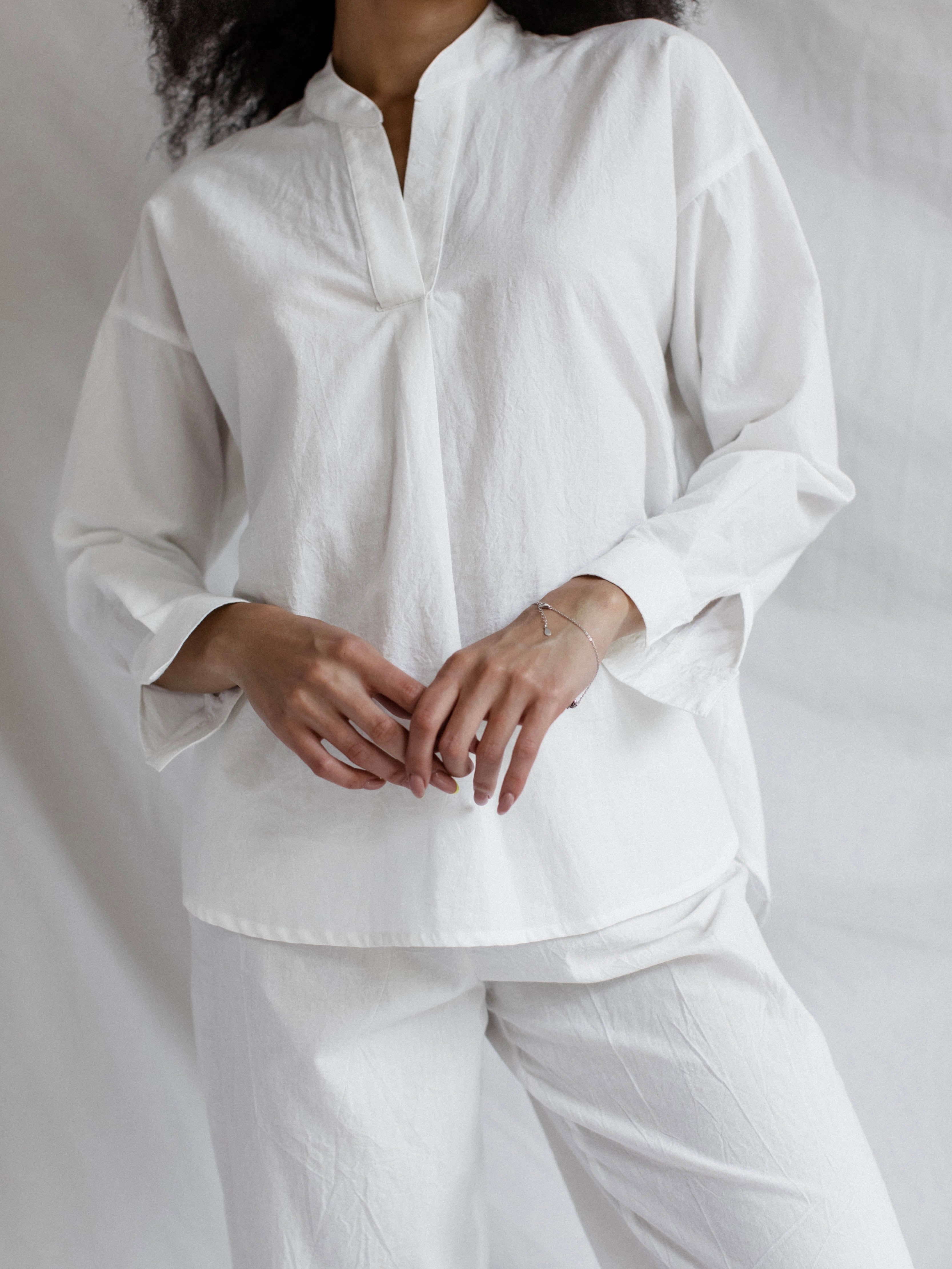 Сорочка жіноча з вареної бавовни Leglo Creme