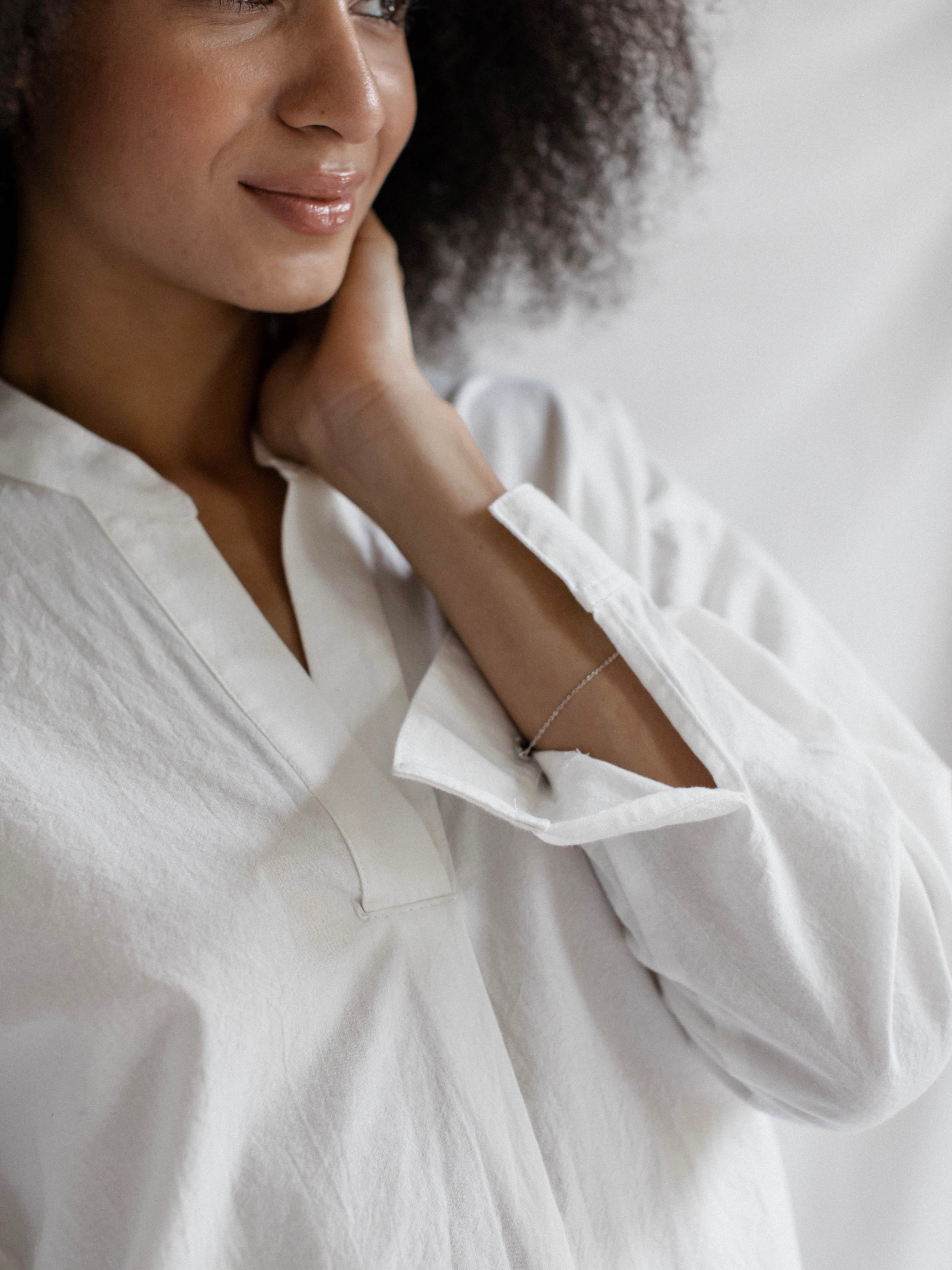 Сорочка жіноча з вареної бавовни Leglo Creme