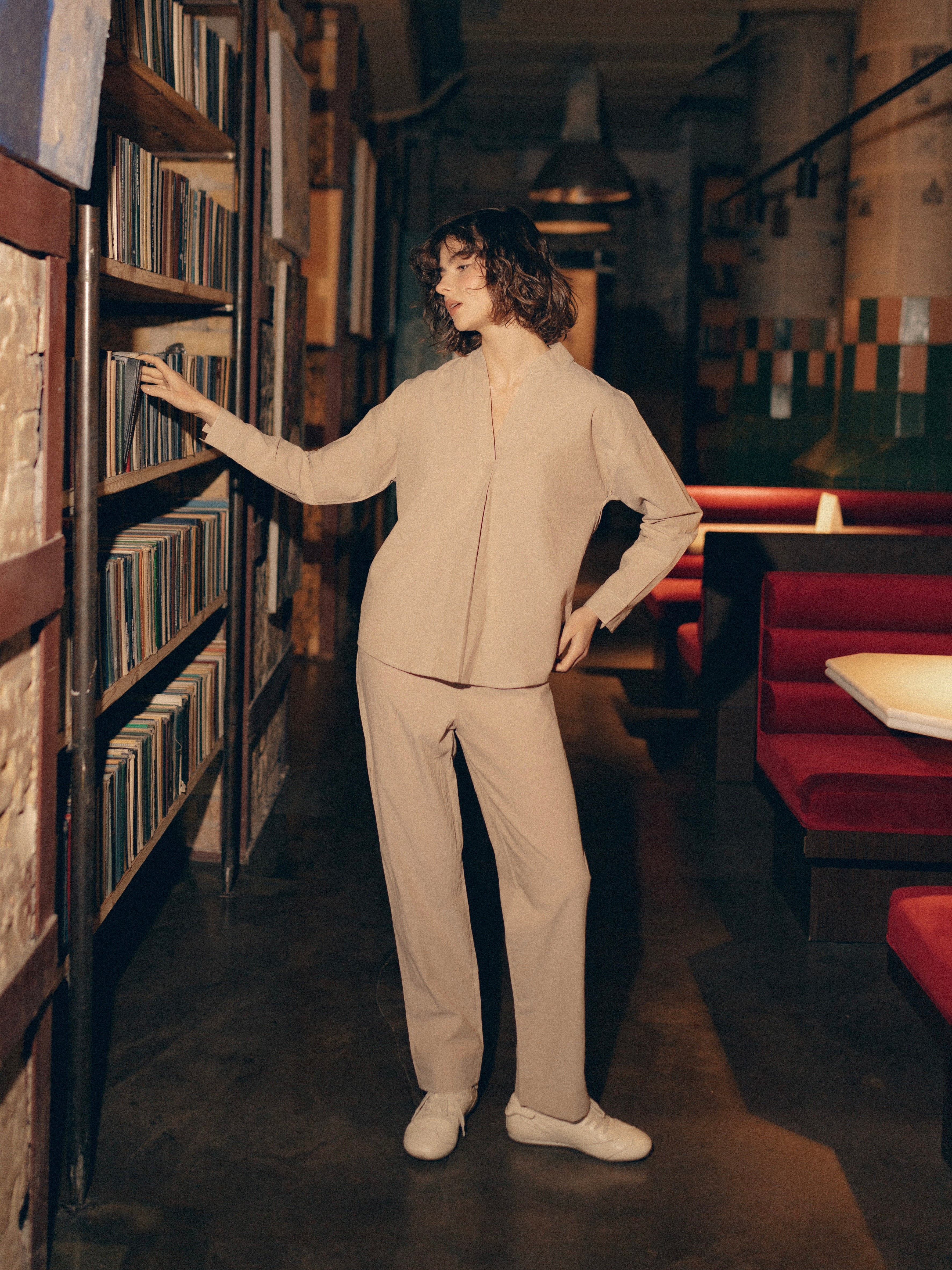 Піжама жіноча з вареної бавовни Almond