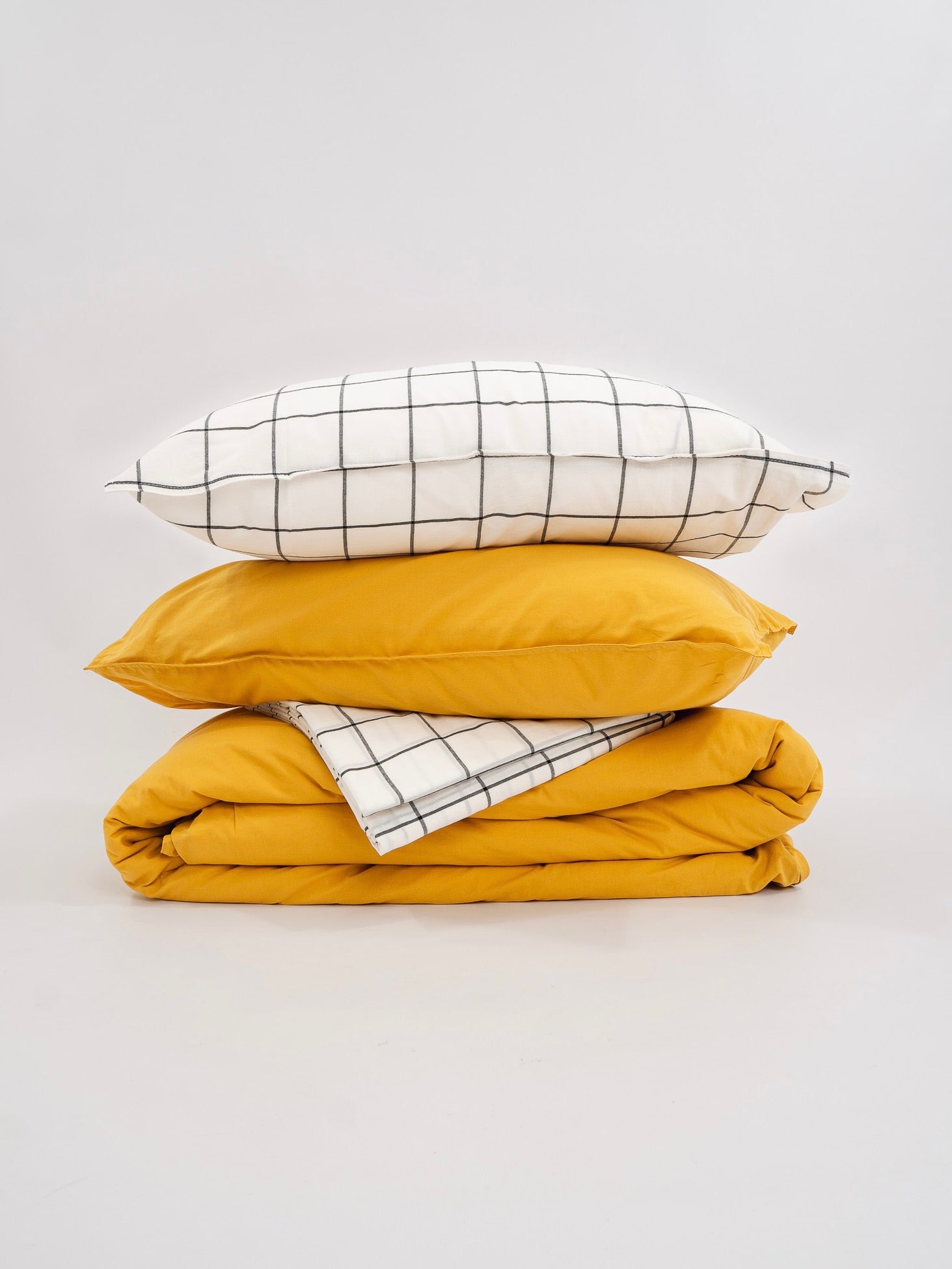 Комплект білизни з вареної бавовни Leglo Mix Curry-Grid