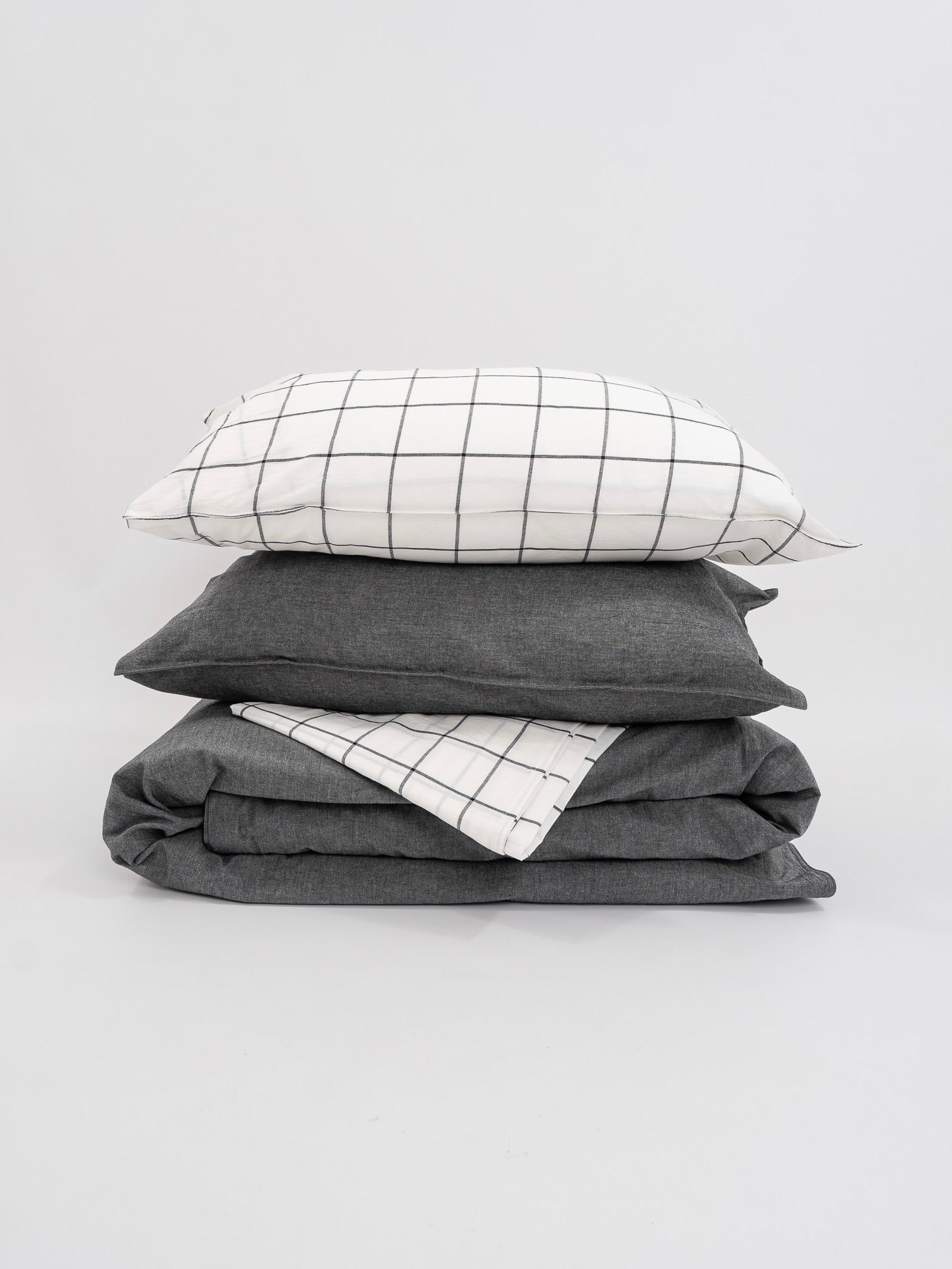 Комплект білизни з вареної бавовни Leglo Mix Silver-Grid