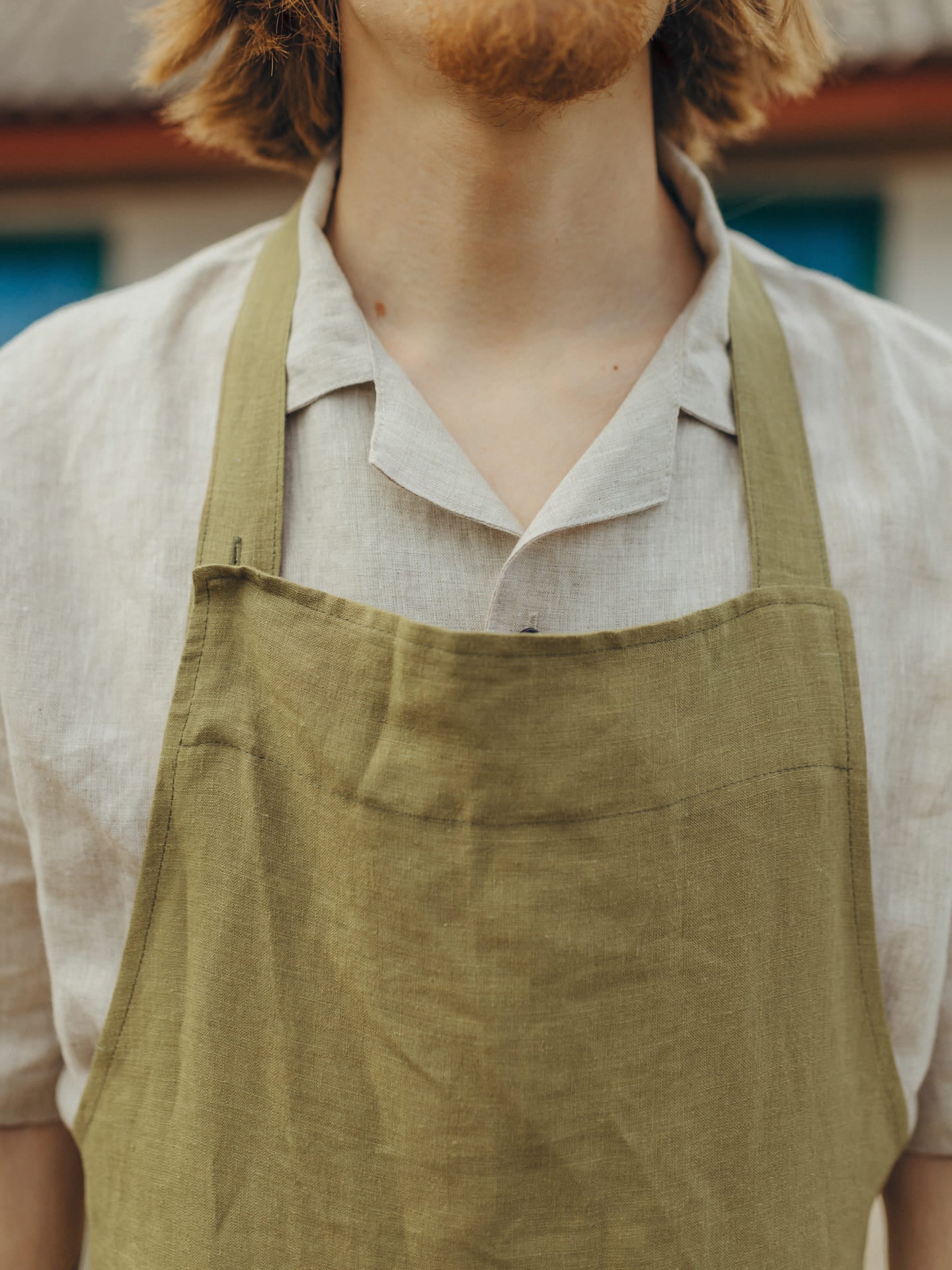 Фартух на зав'язці з вареного льону Leglo Spring