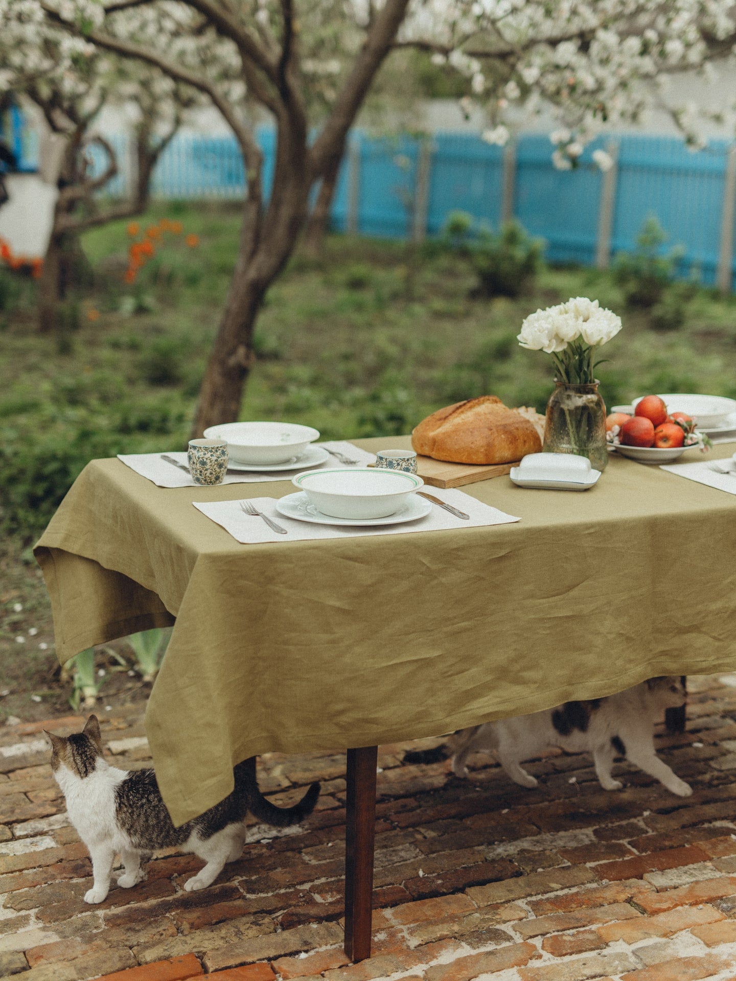 Скатертина з вареного льону Leglo Spring