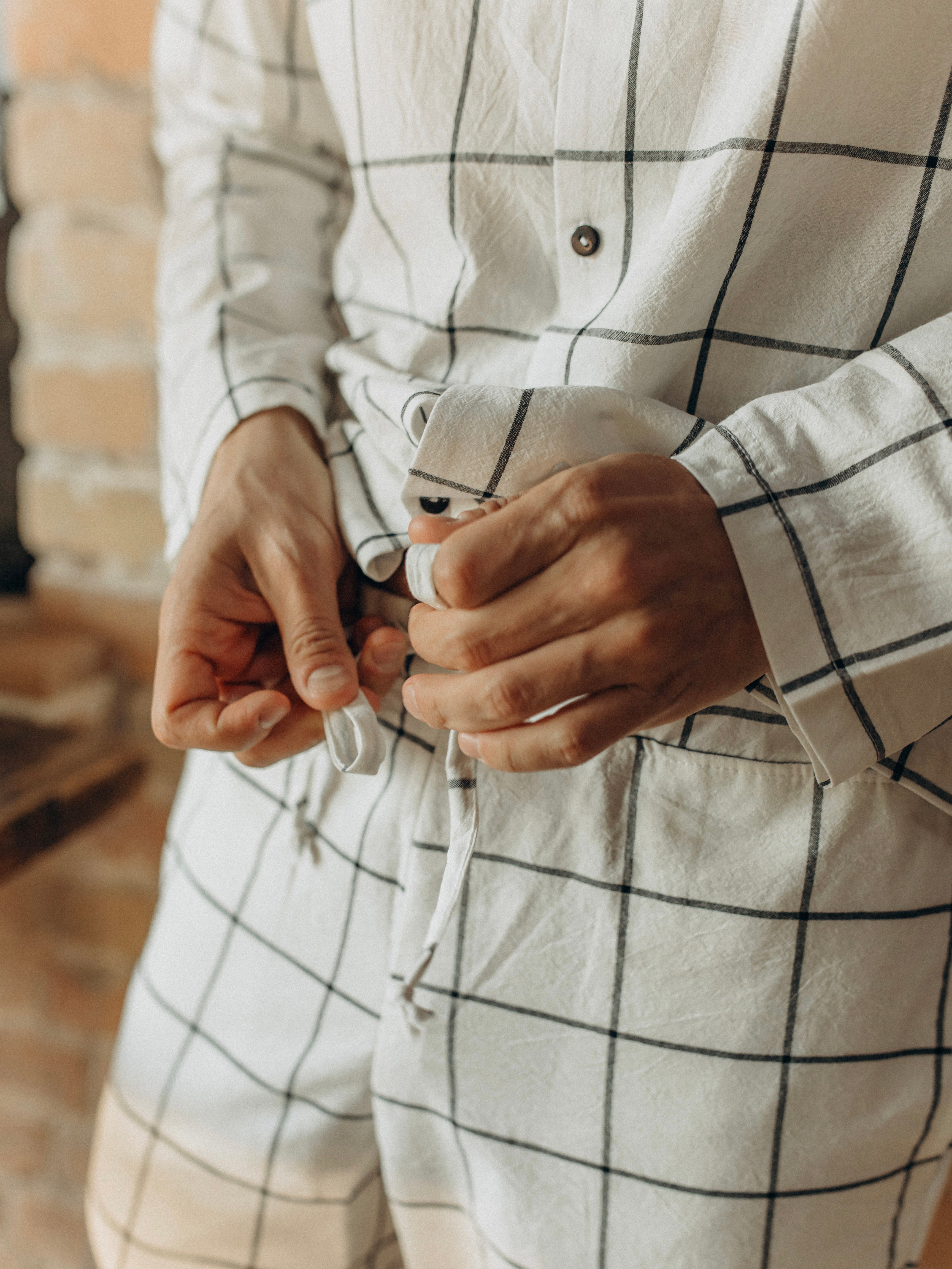 Піжама чоловіча з вареної бавовни Grid