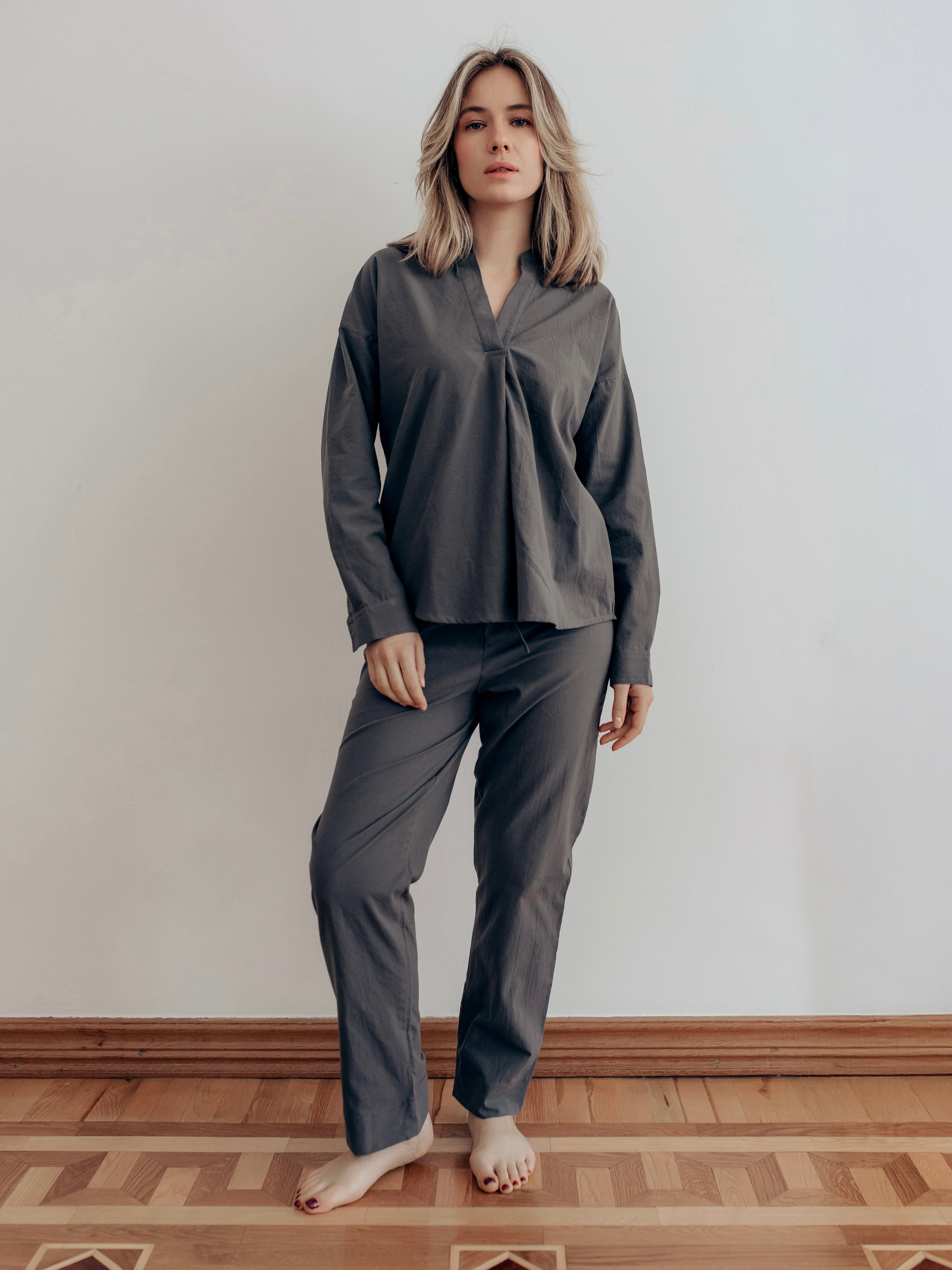 Штани жіночі з вареної бавовни Leglo Slate