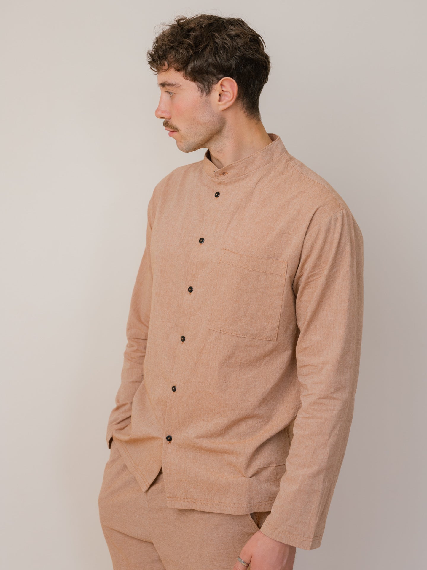 Сорочка чоловіча з вареної бавовни Leglo Carob