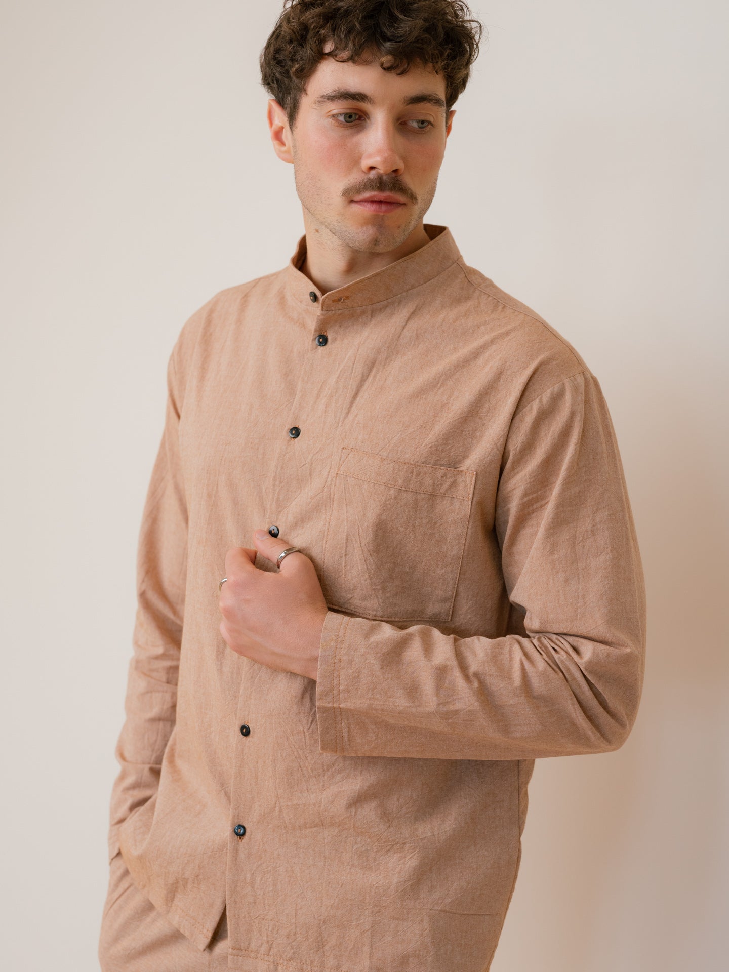 Сорочка чоловіча з вареної бавовни Leglo Carob