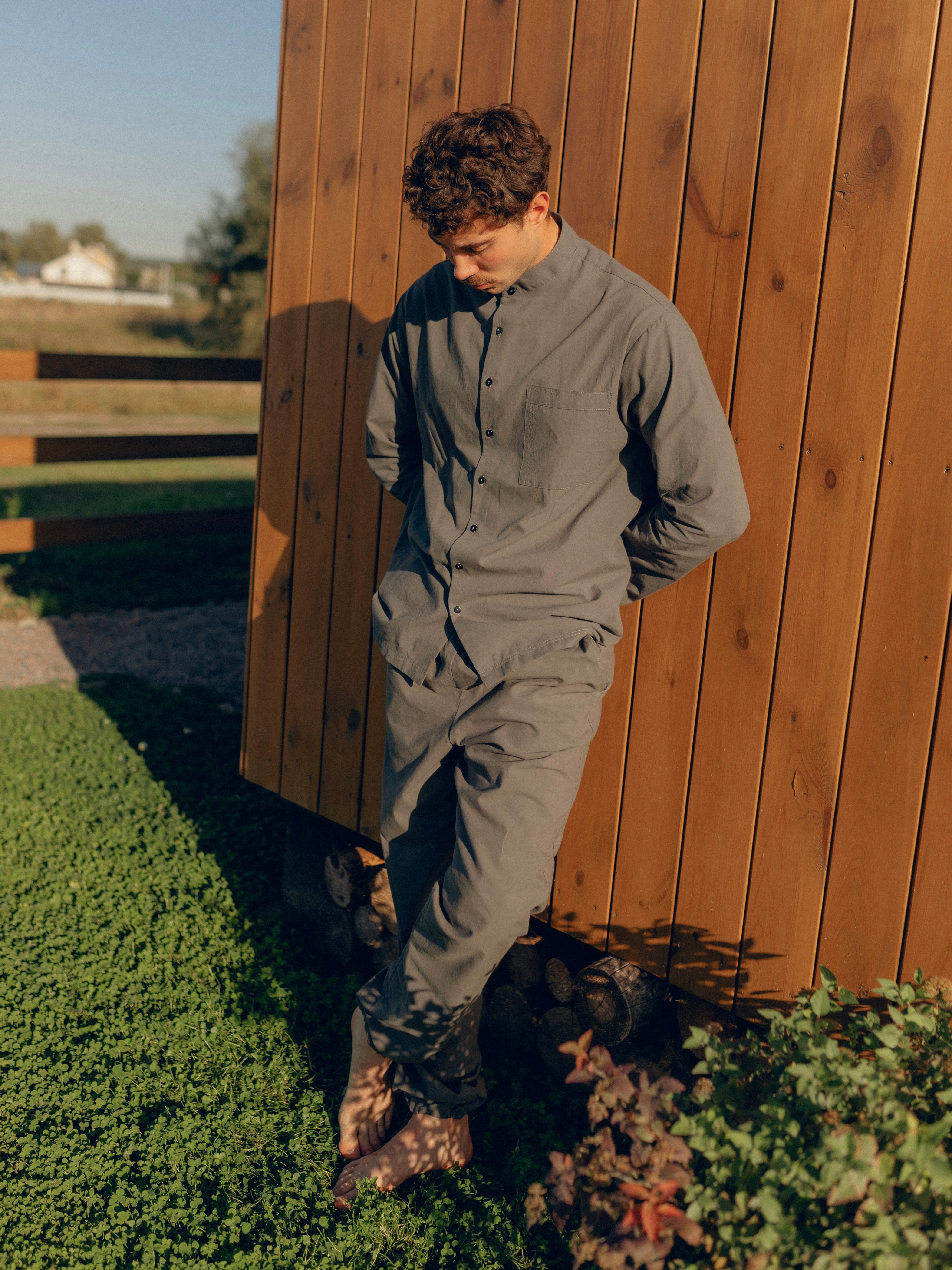 Піжама чоловіча з вареної бавовни Slate