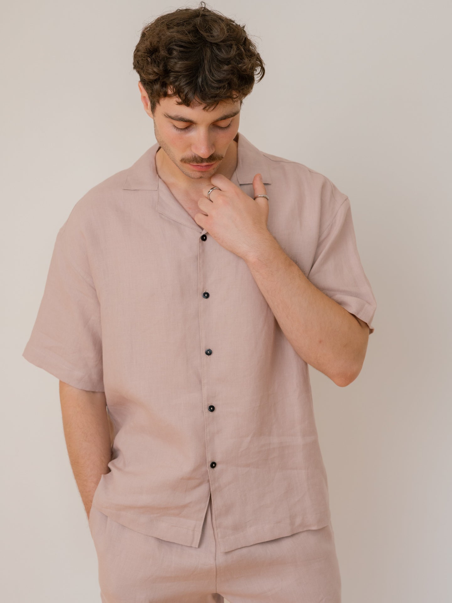 Чоловіча сорочка з вареного льону Leglo Lace