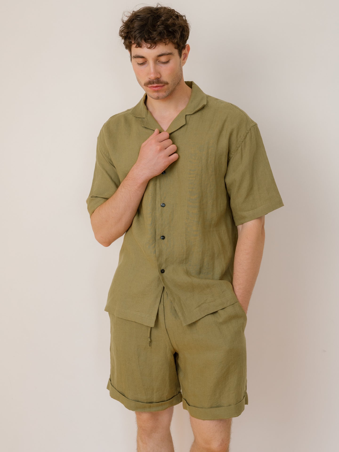 Чоловіча сорочка з вареного льону Leglo Spring