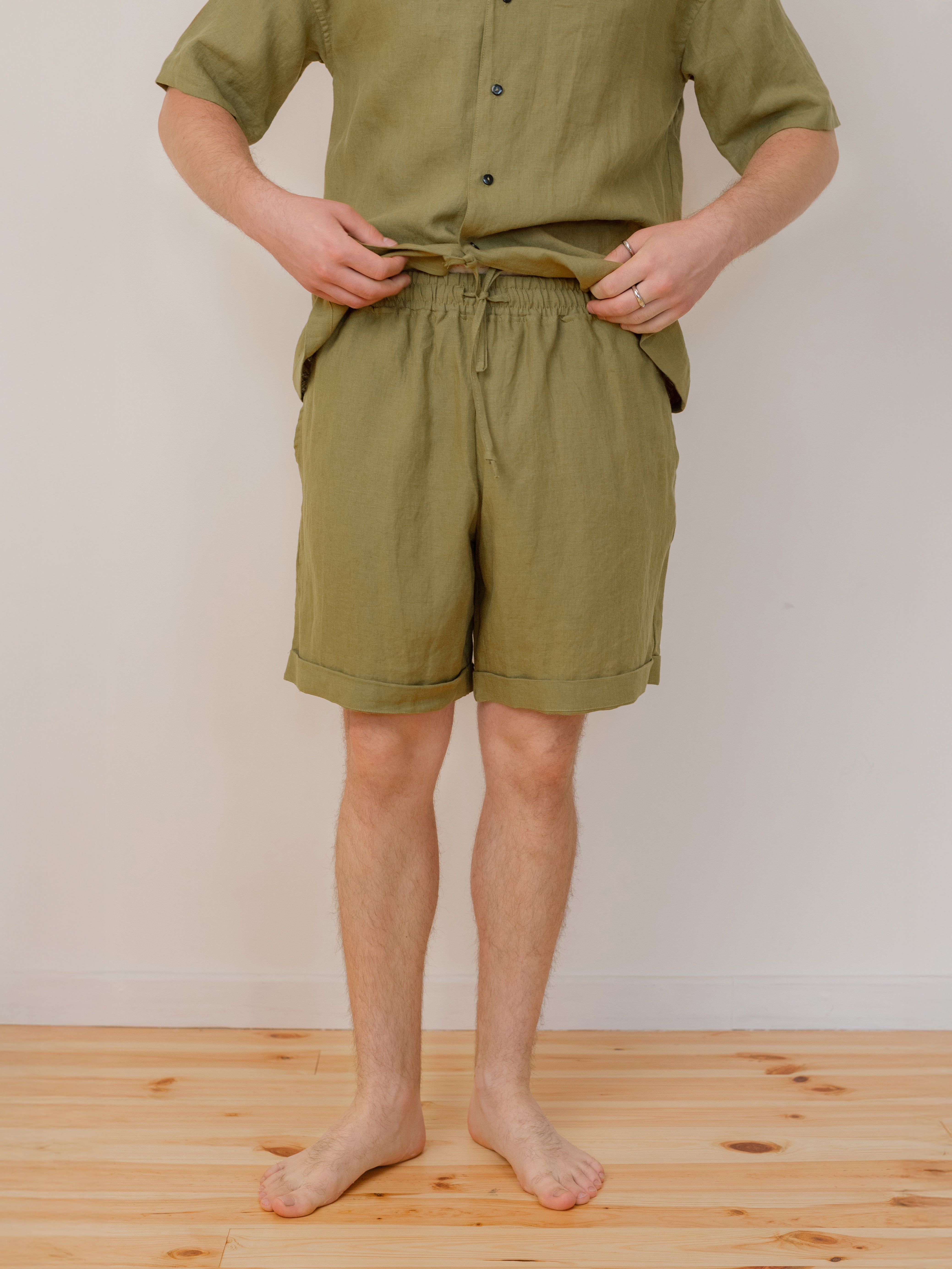 Чоловічі шорти з вареного льону Leglo Spring