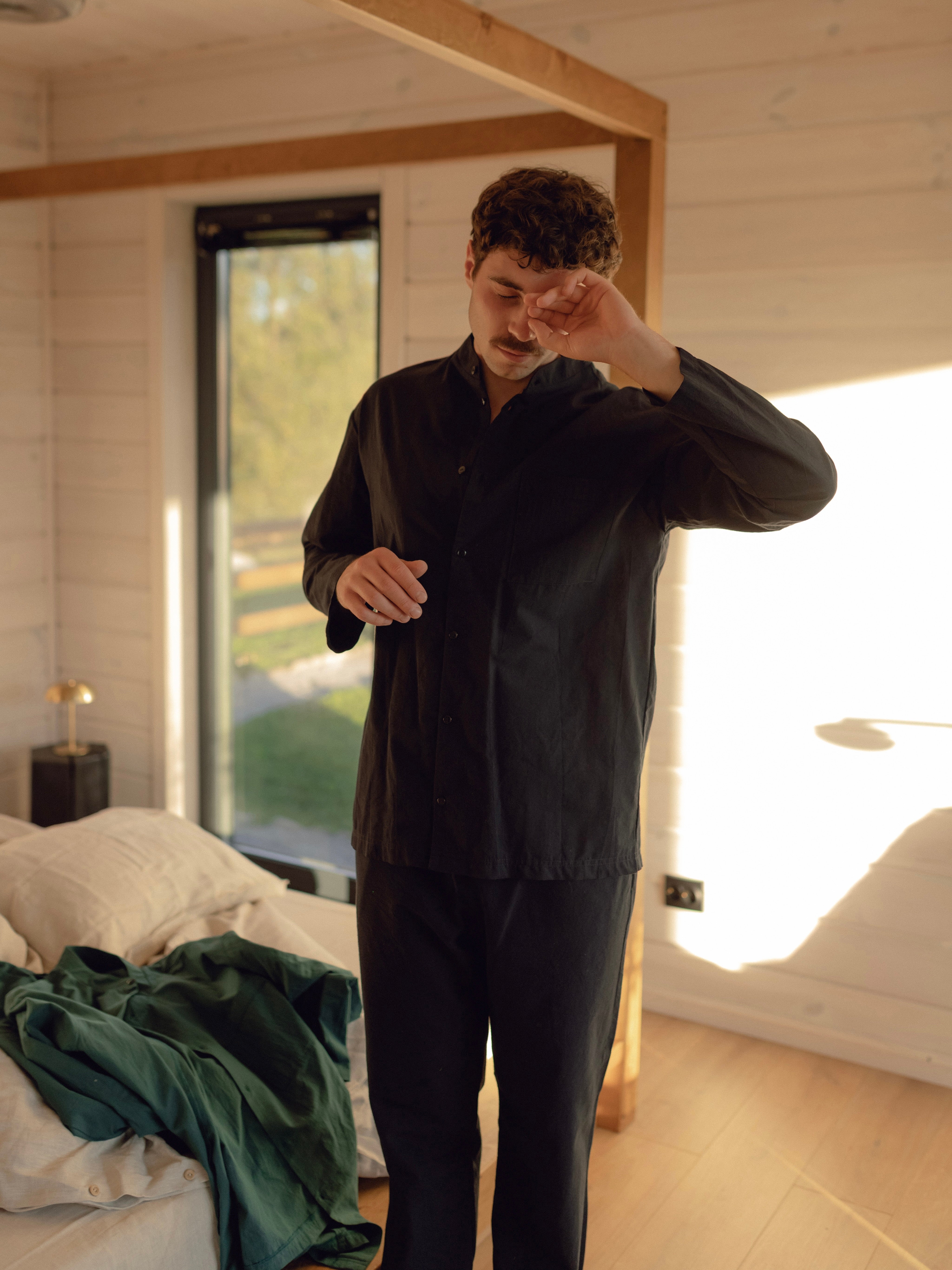 Піжама чоловіча з вареної бавовни Black