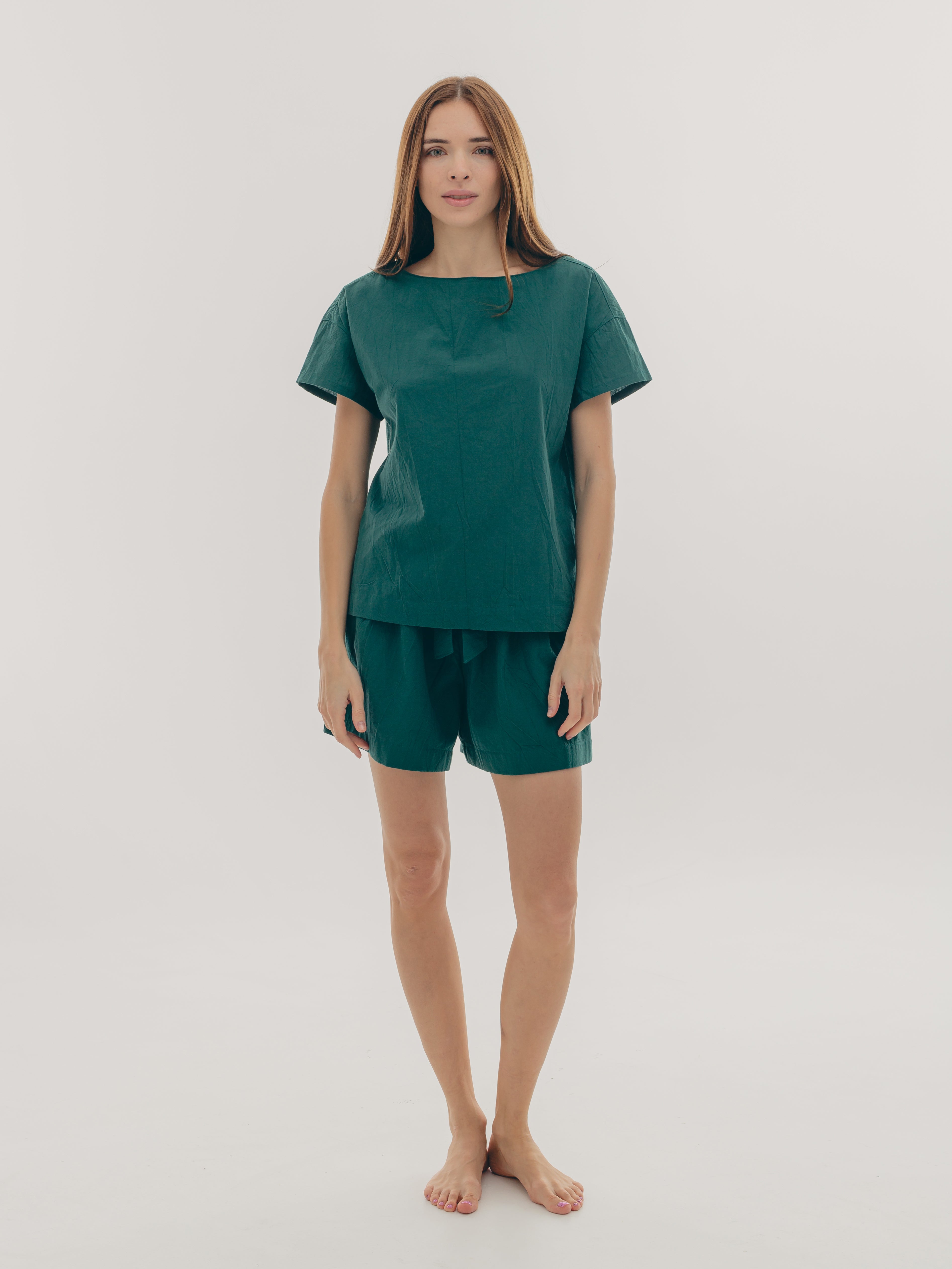 Футболка з вареної бавовни Leglo Smaragd