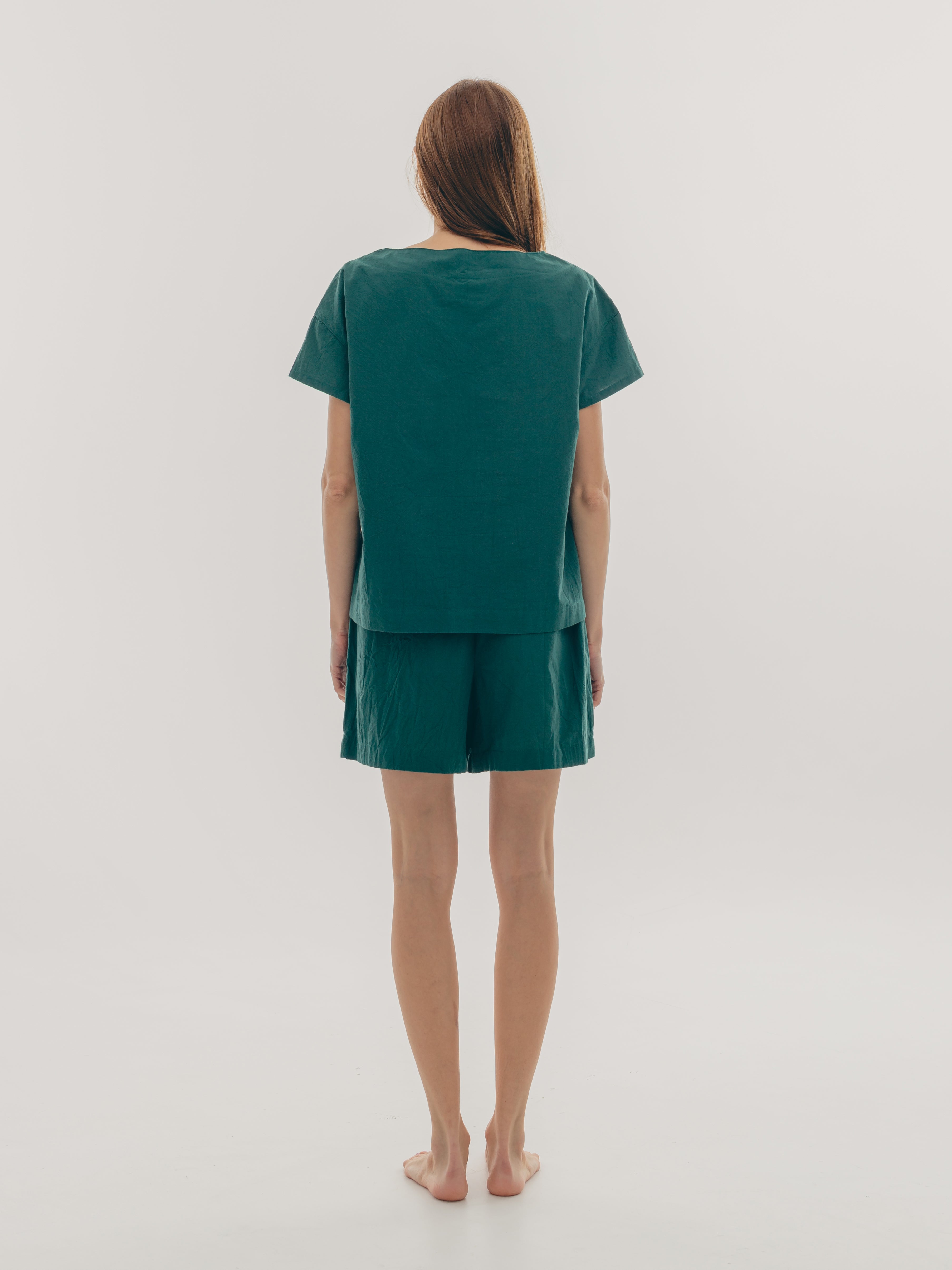 Футболка з вареної бавовни Leglo Smaragd