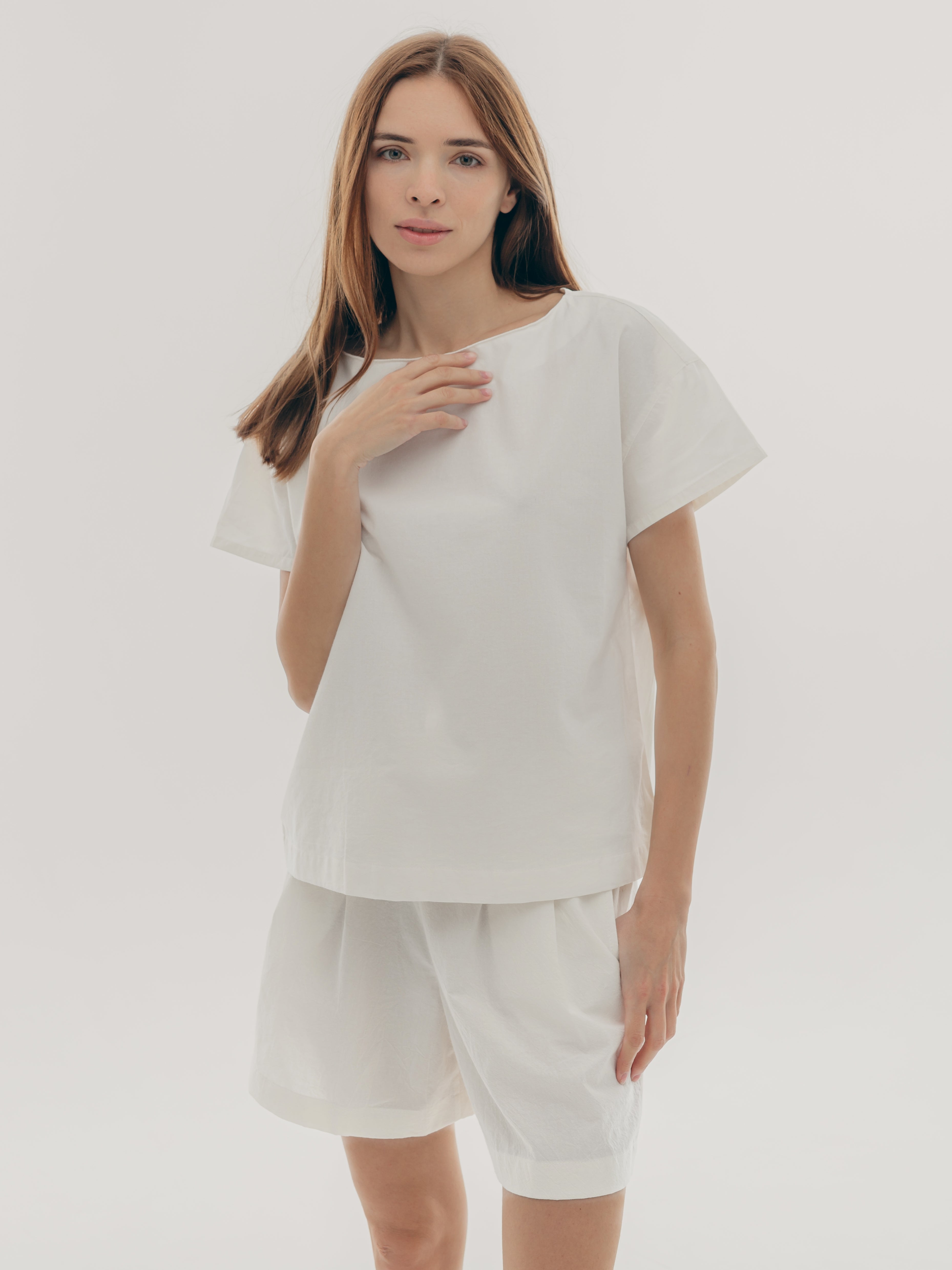 Футболка з вареної бавовни Leglo Creme