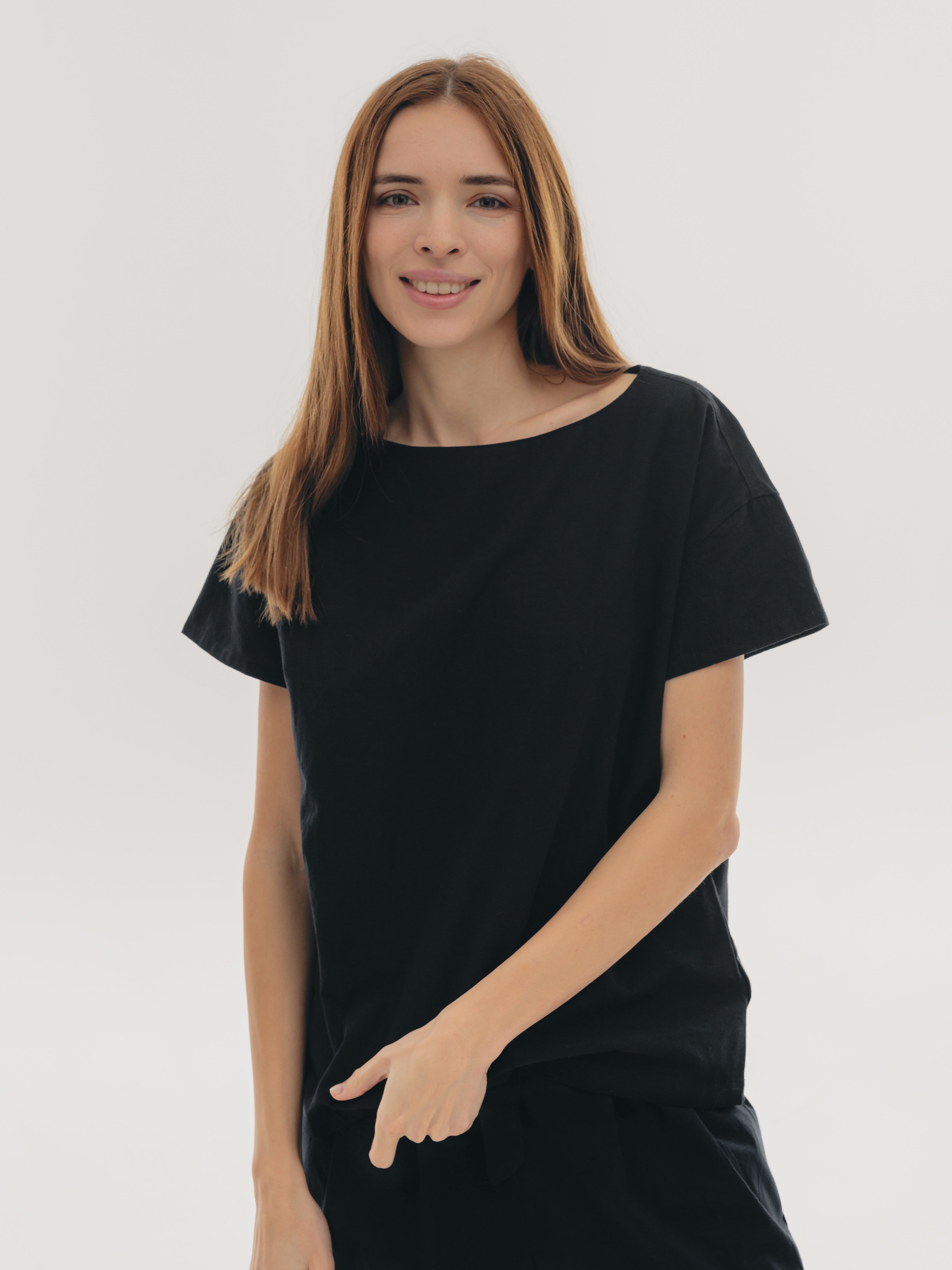 Футболка з вареної бавовни Leglo Black