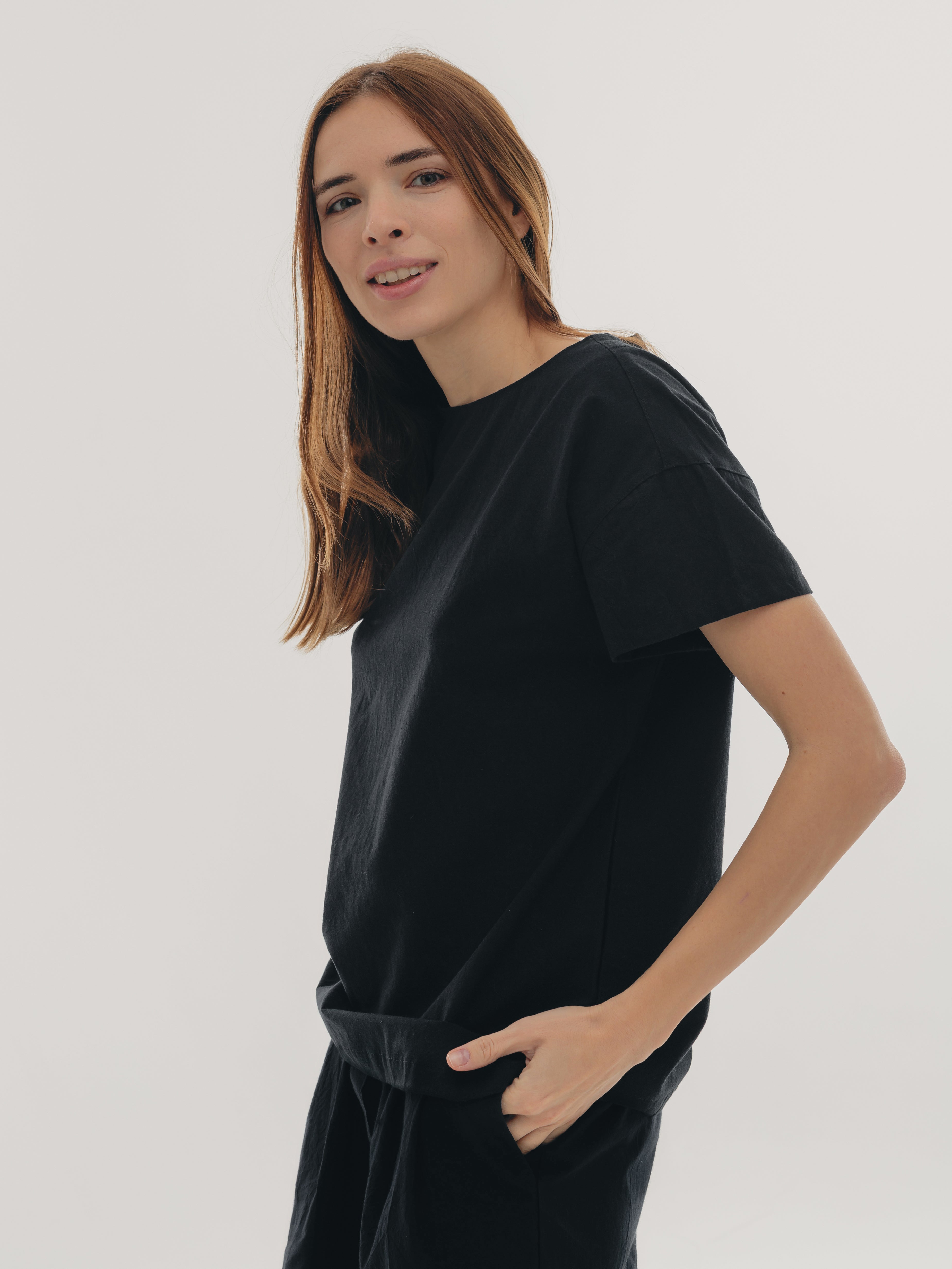 Футболка з вареної бавовни Leglo Black