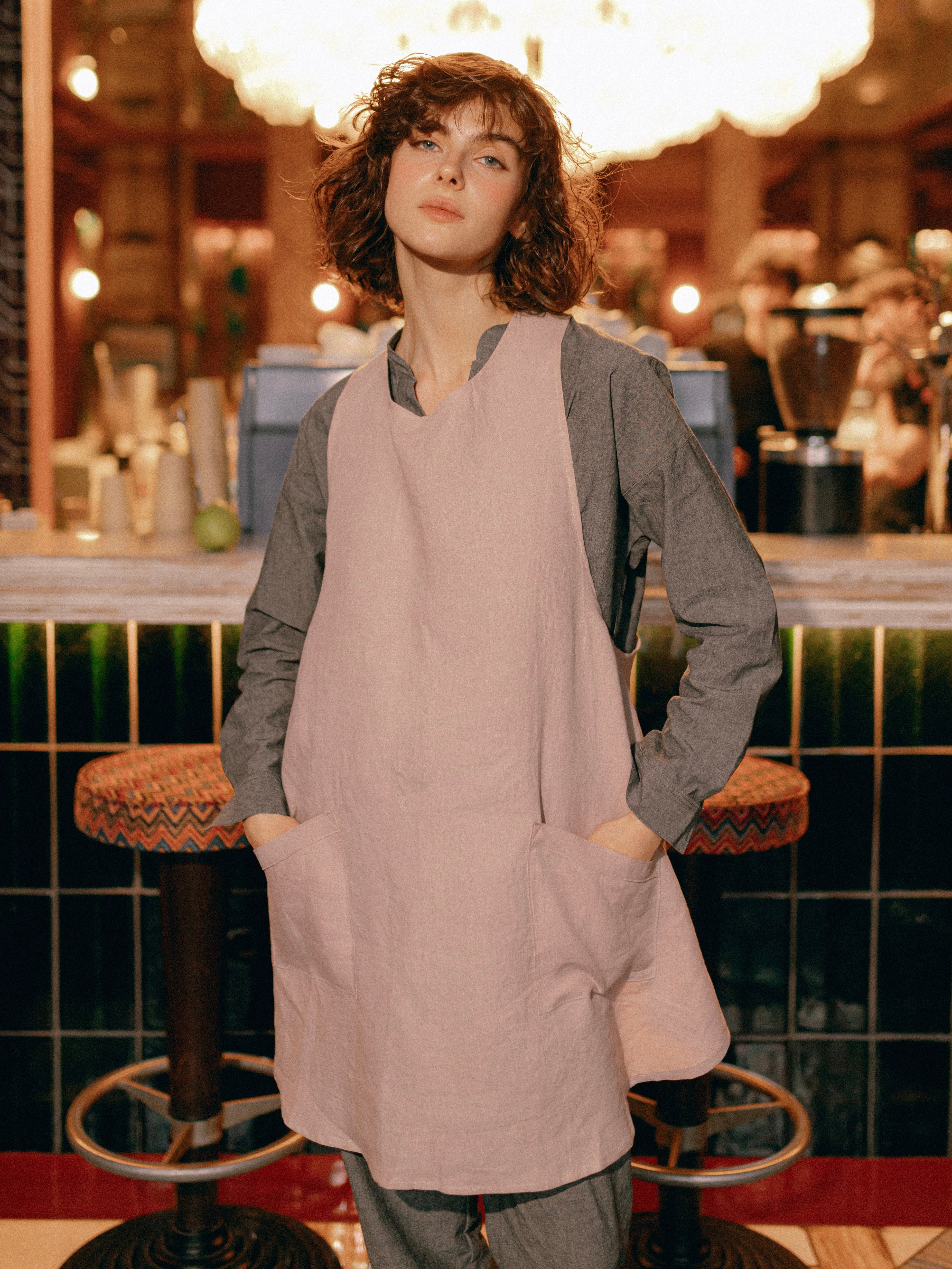 Фартух з вареного льону Leglo Lace