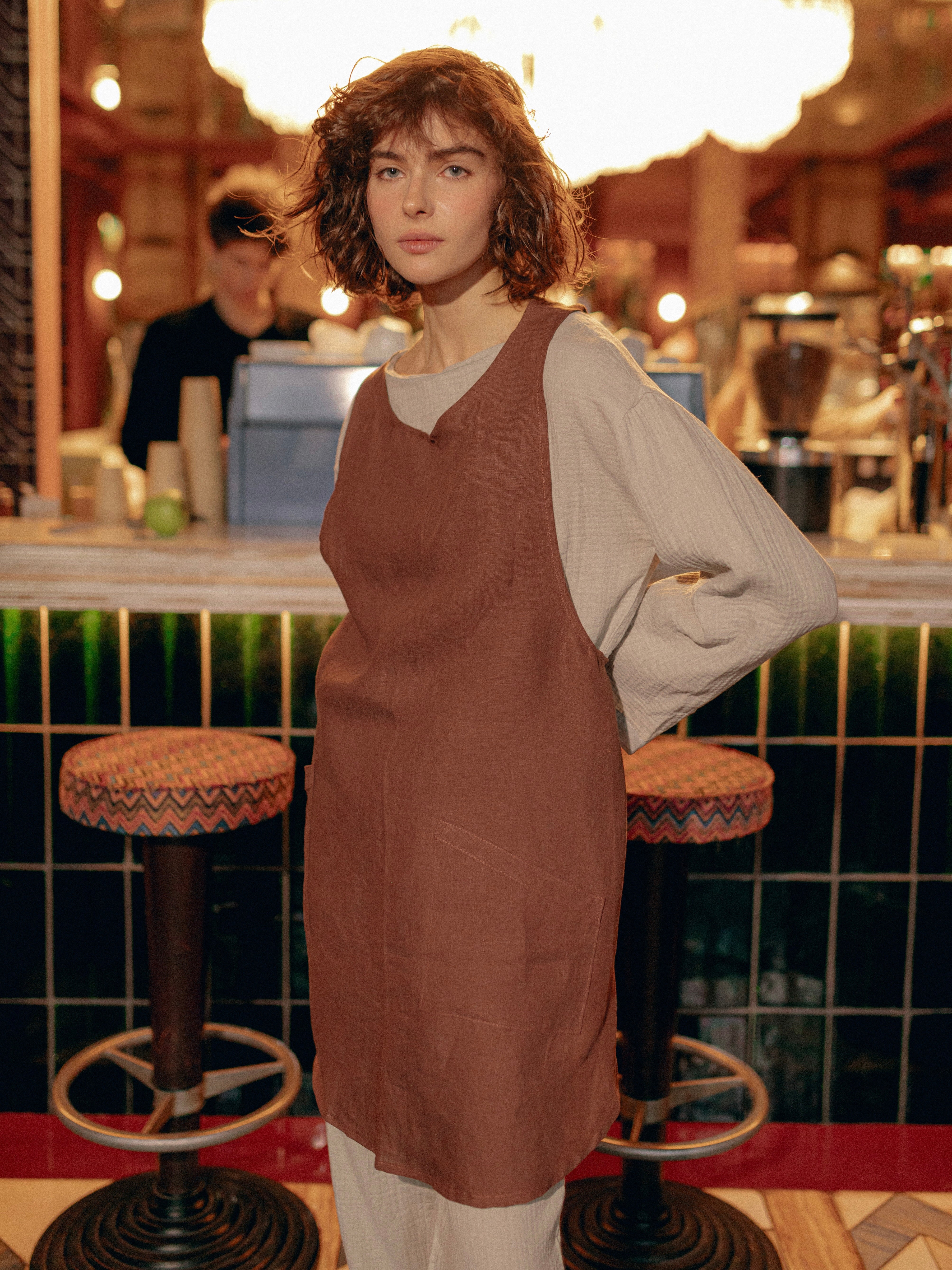 Фартух з вареного льону Leglo Wine