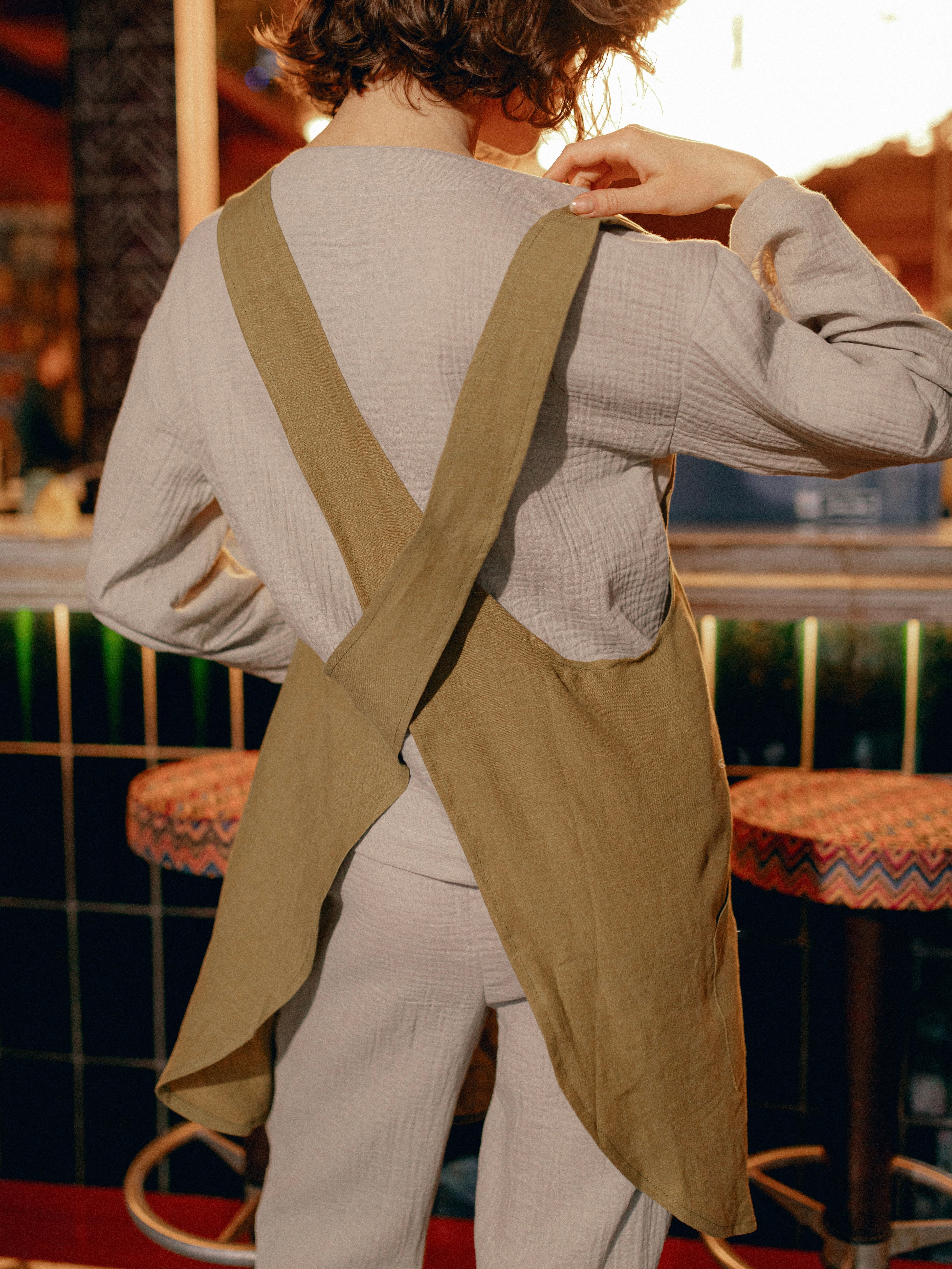 Фартух з вареного льону Leglo Spring