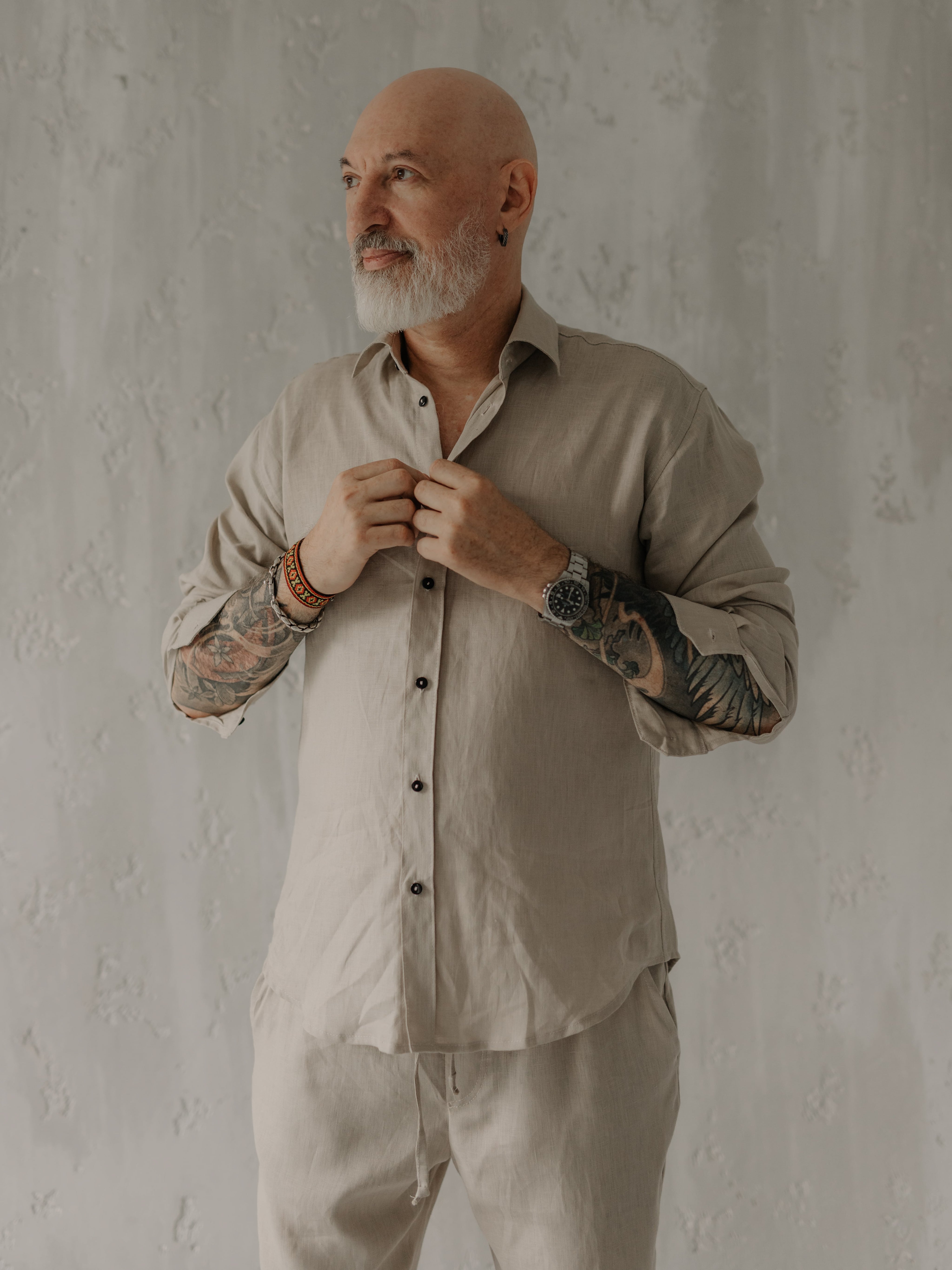 Костюм чоловічий з льону Leglo Ivory