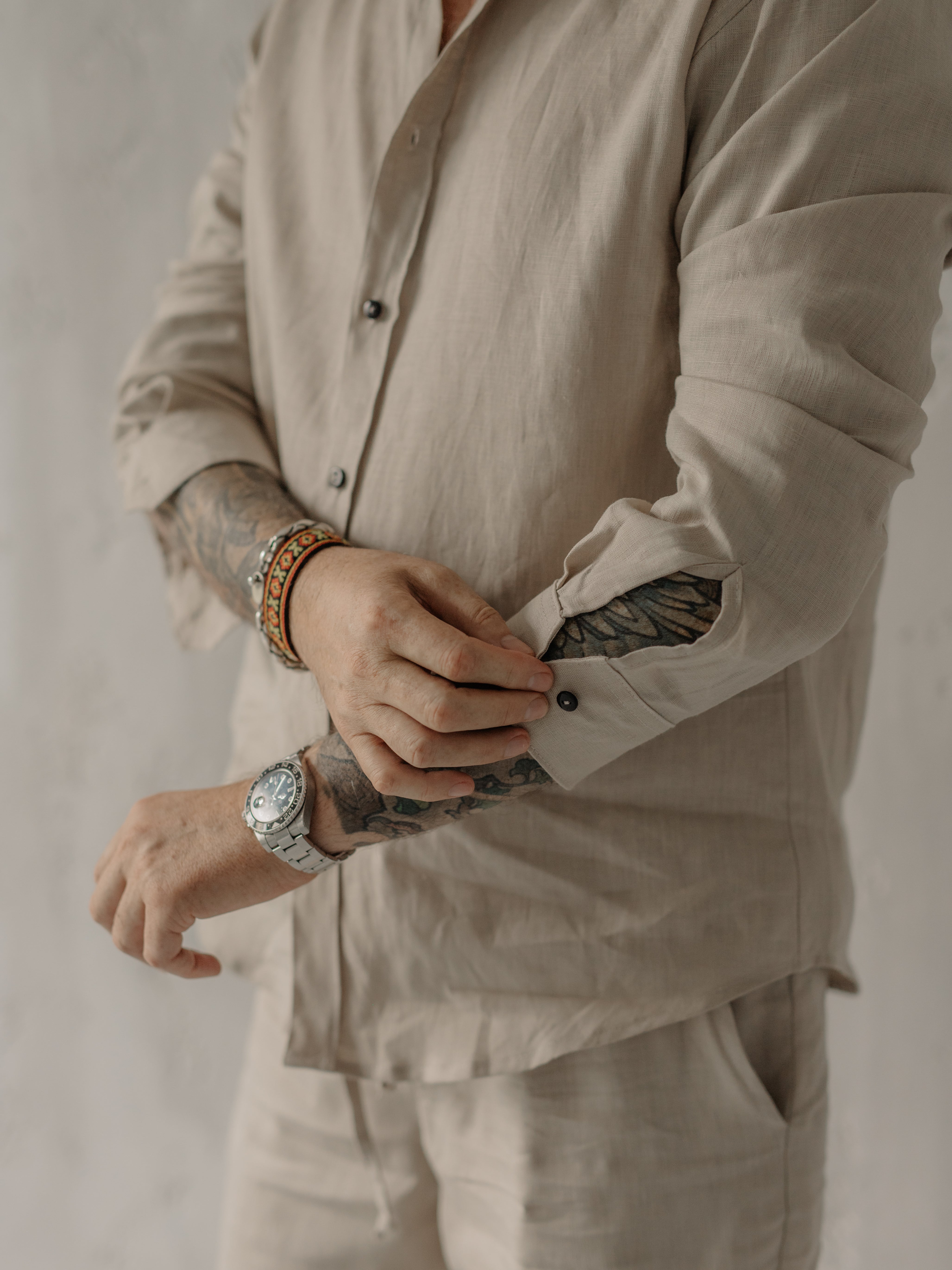 Костюм чоловічий з льону Leglo Ivory