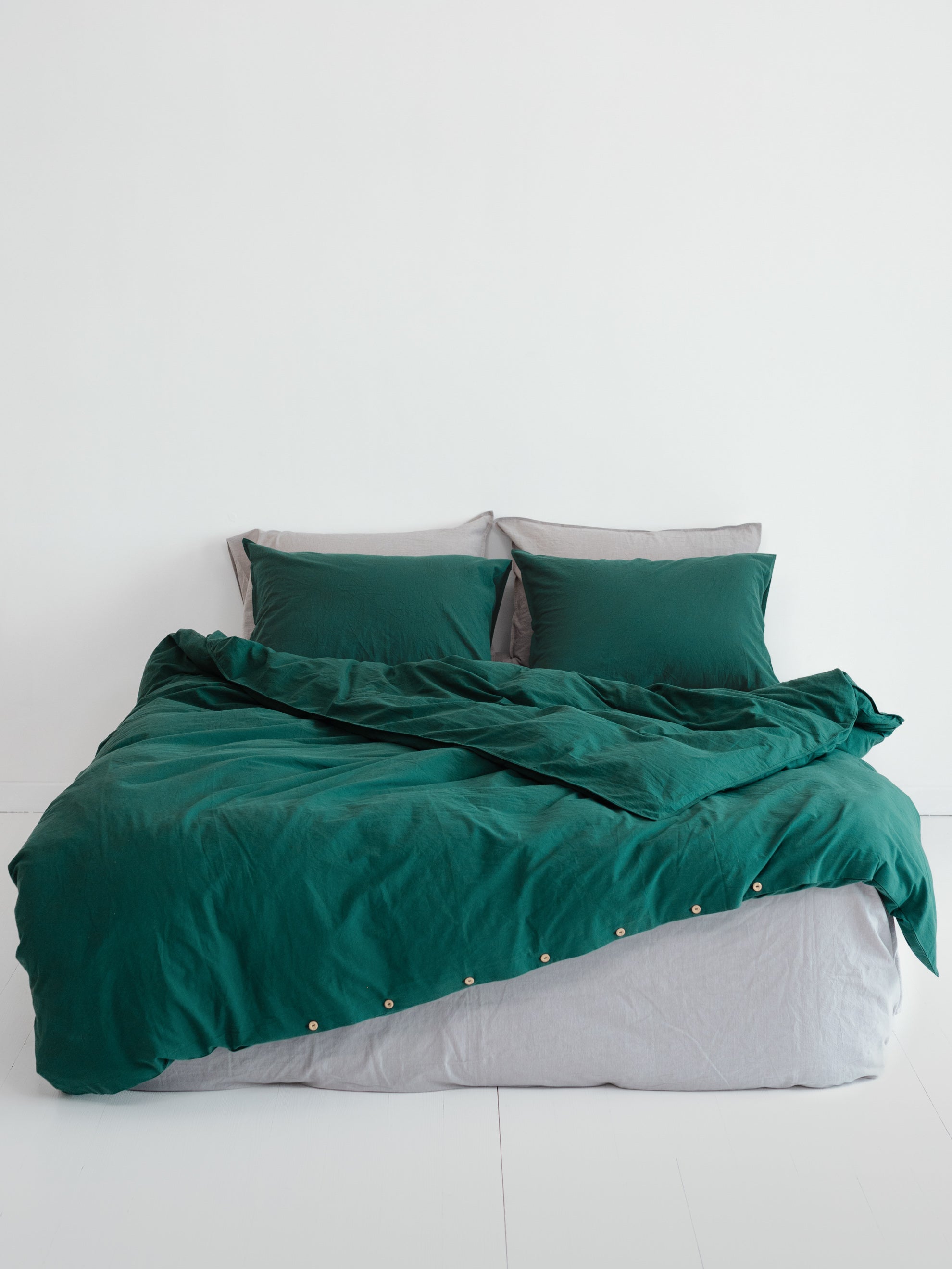 Комплект білизни з вареної бавовни Leglo Mix Smaragd-Grey