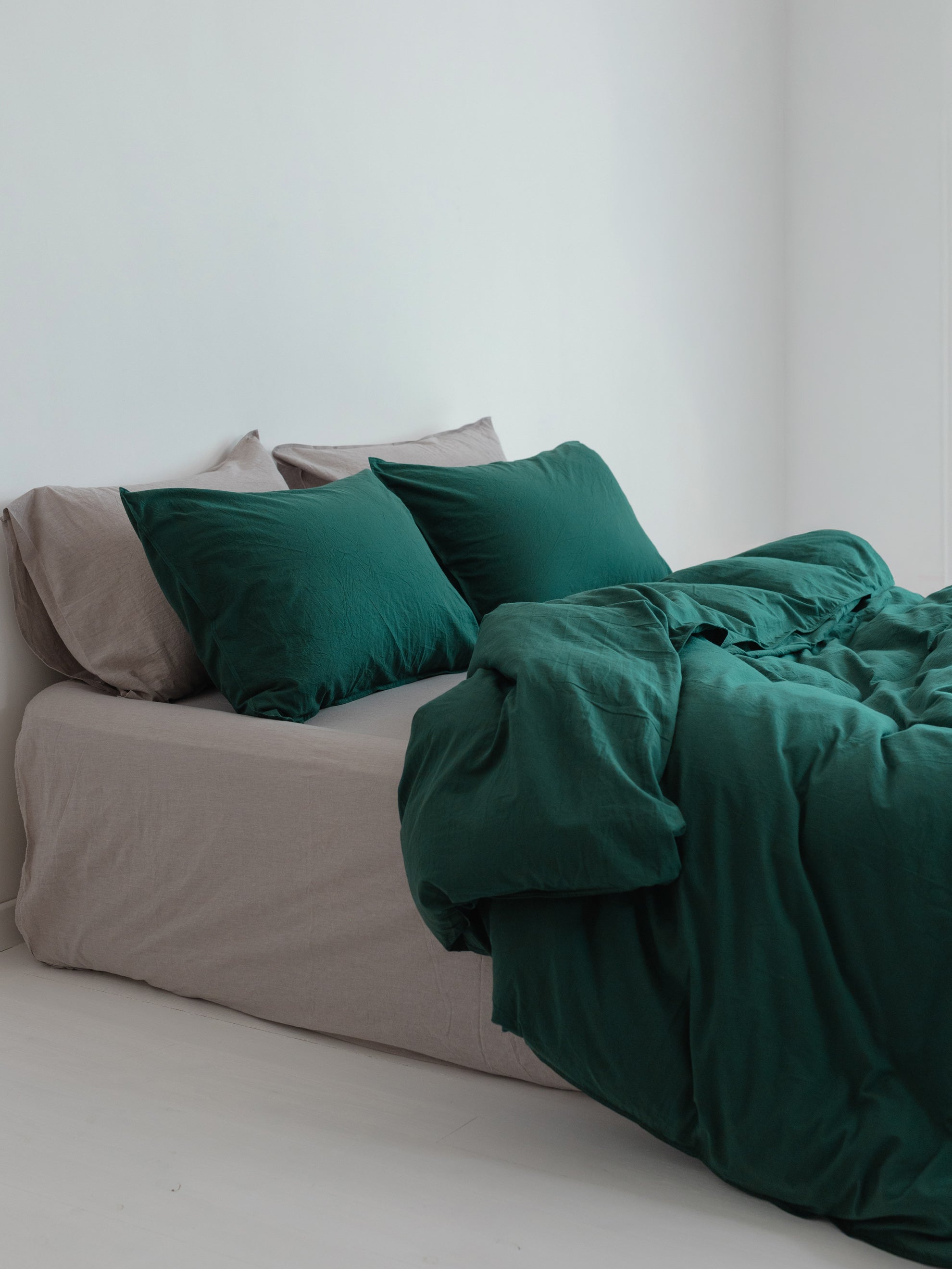 Комплект білизни з вареної бавовни Leglo Mix Smaragd-Grey