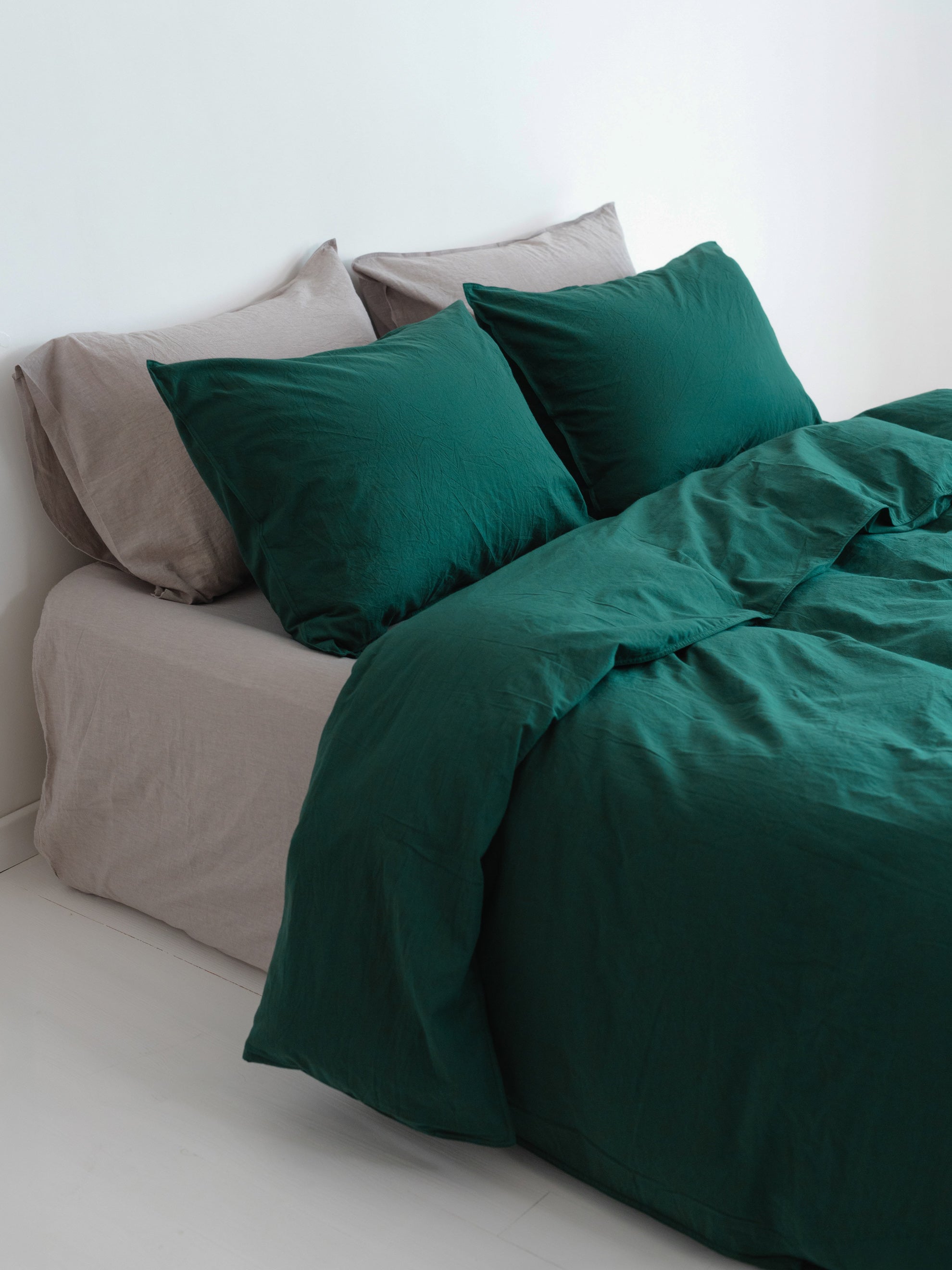 Комплект білизни з вареної бавовни Leglo Mix Smaragd-Grey