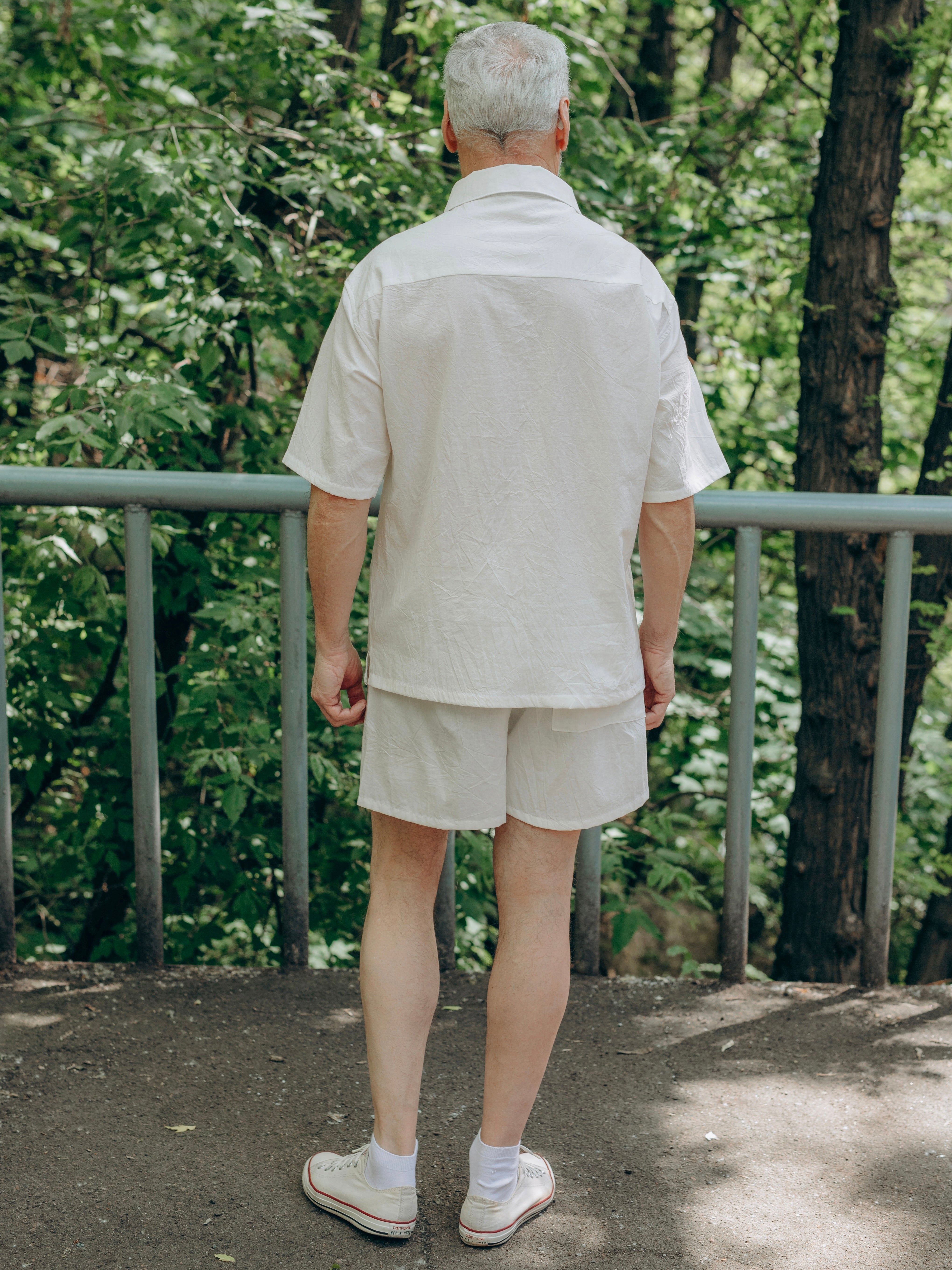 Чоловічий літній костюм з вареної бавовни Creme