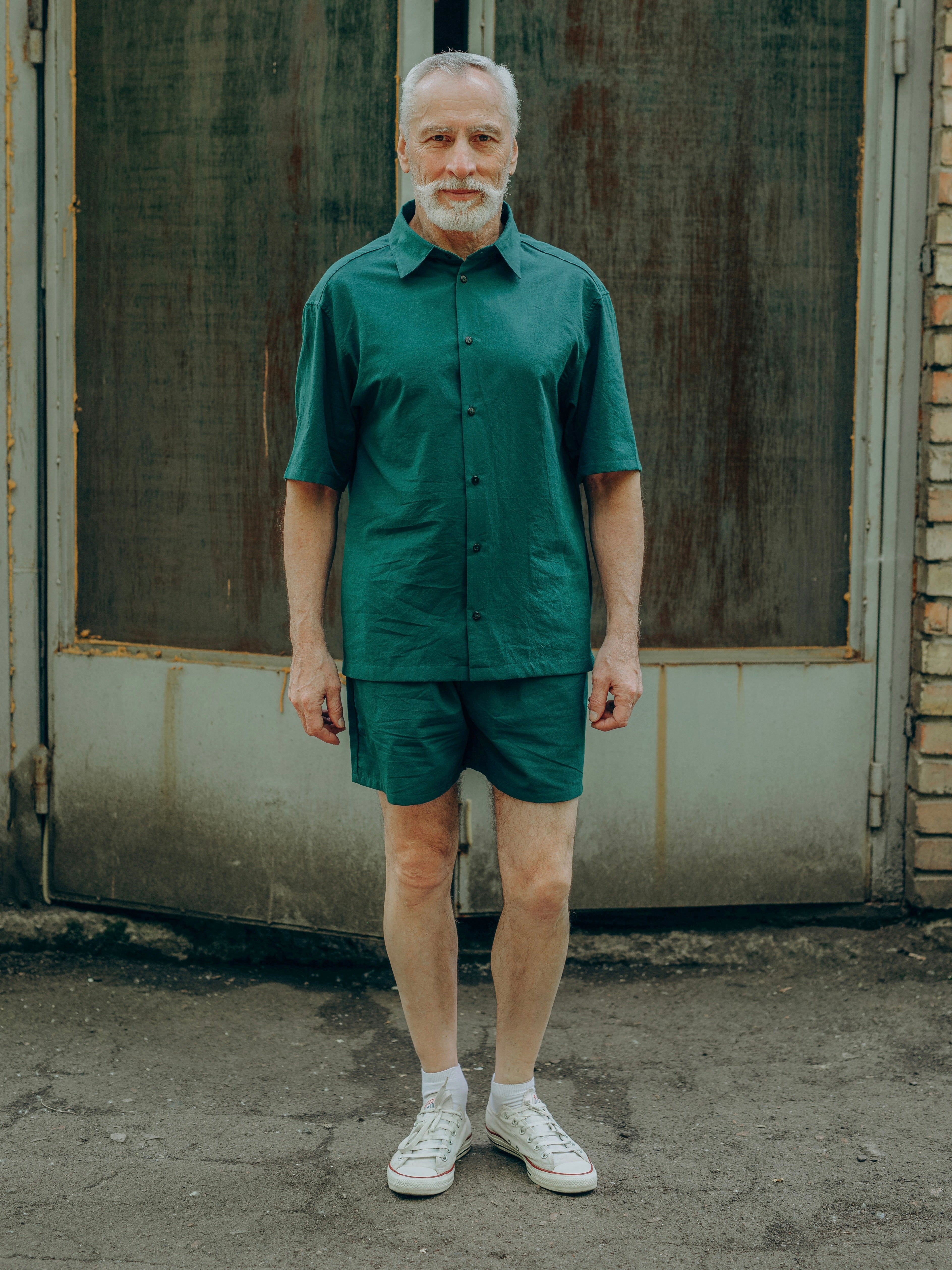 Теніска чоловіча з вареної бавовни Leglo Smaragd