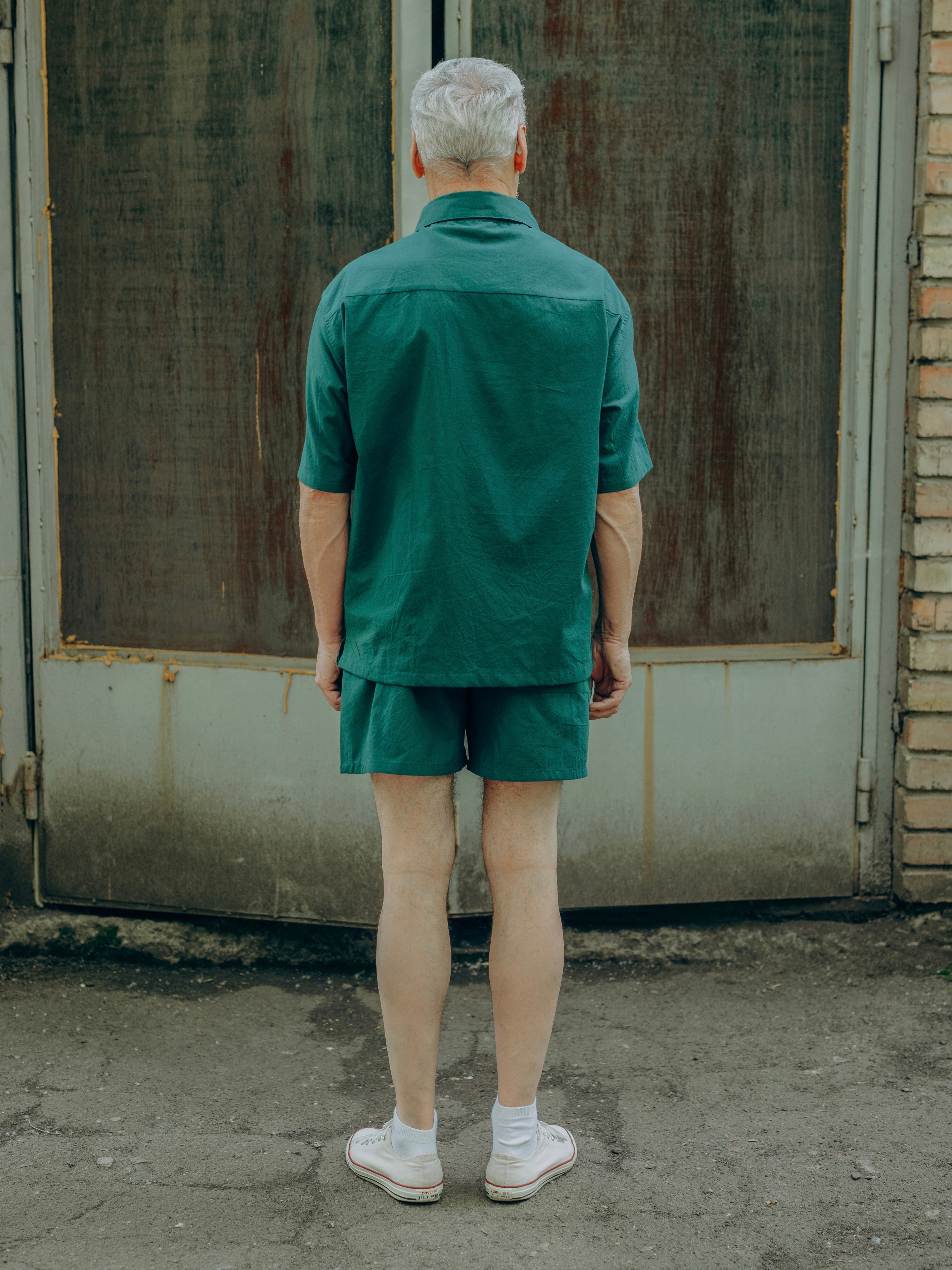 Чоловічий літній костюм з вареної бавовни Smaragd