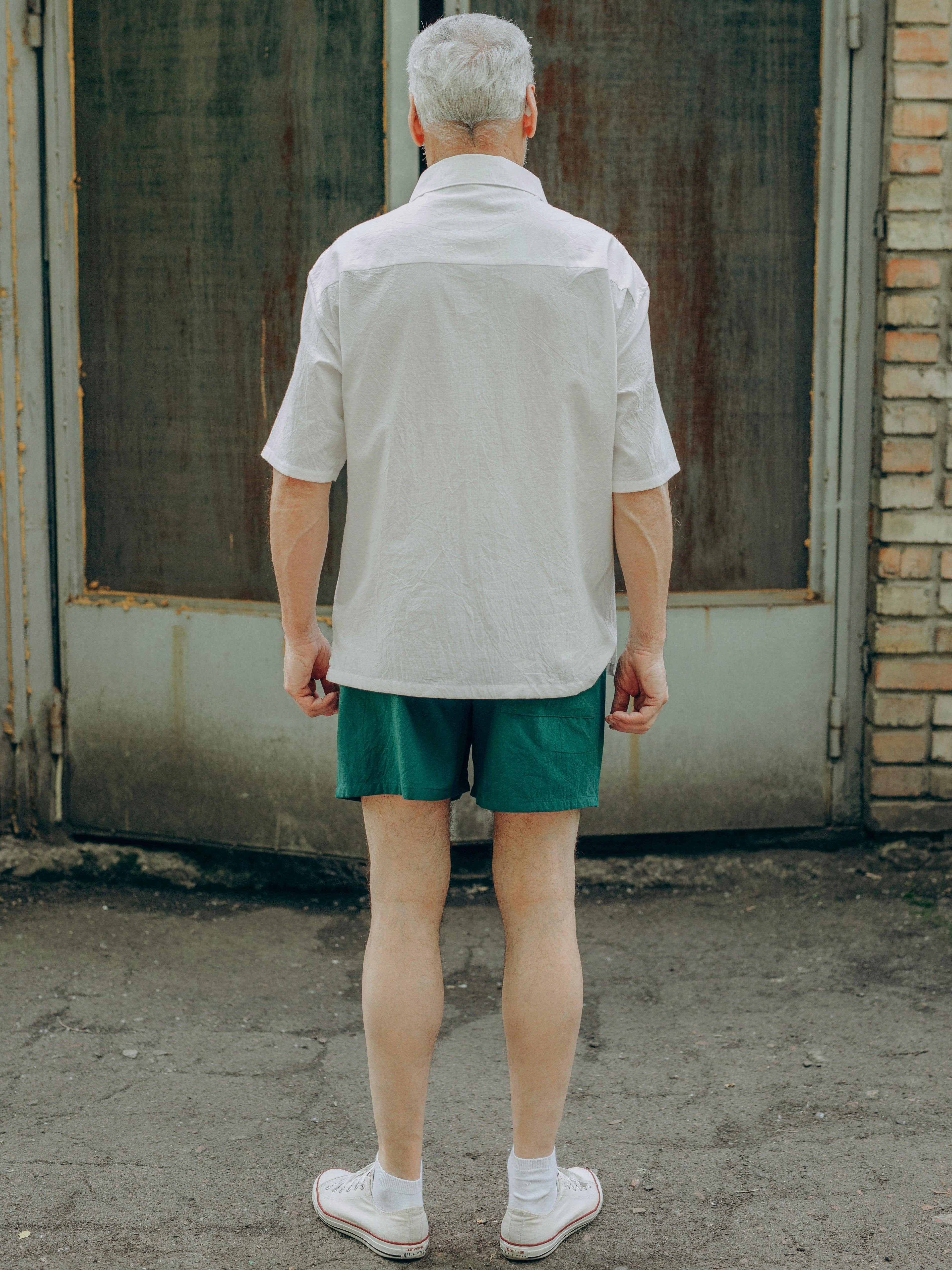 Чоловічий літній костюм з вареної бавовни Leglo Mix Creme - Smaragd