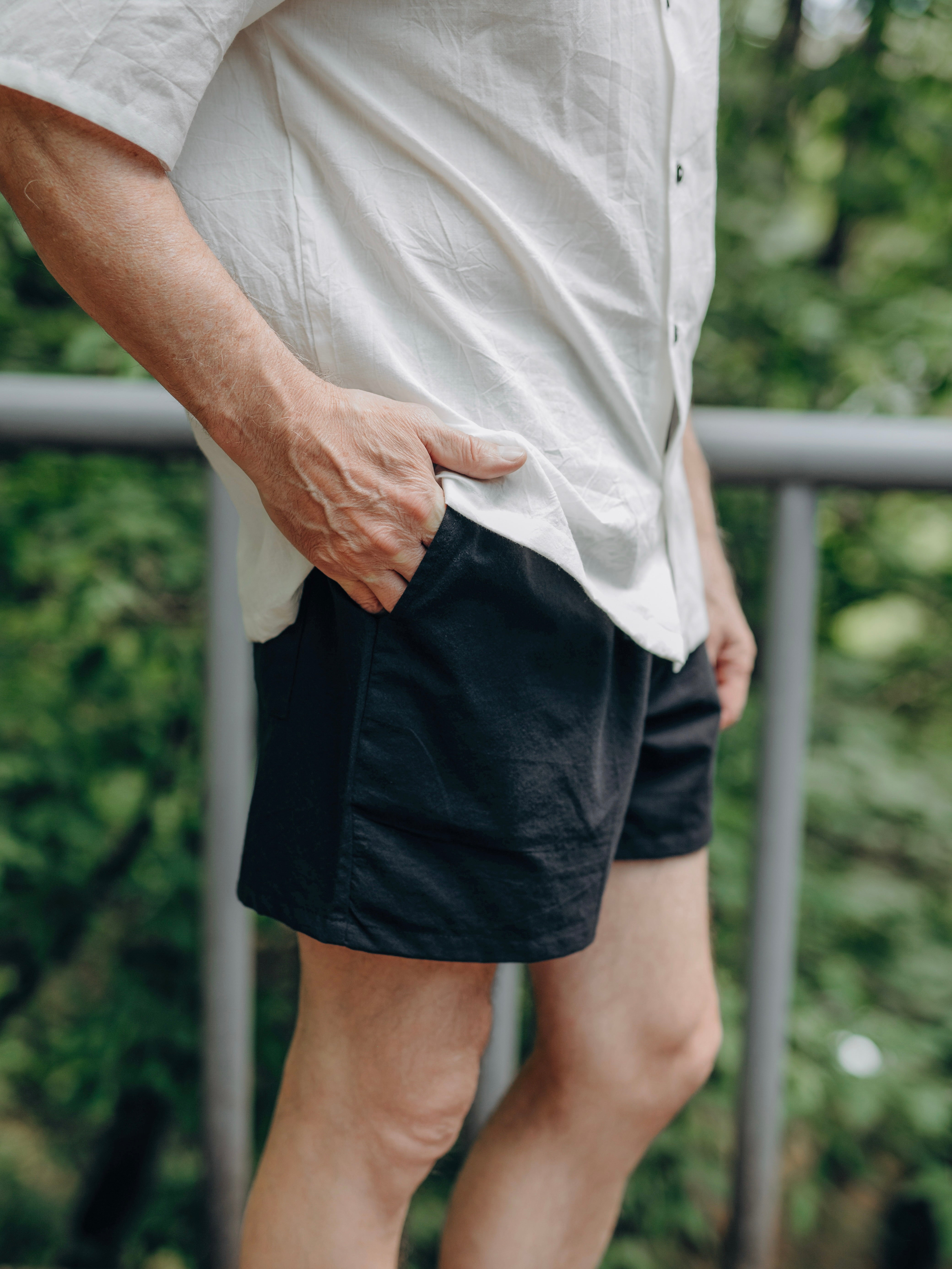 Чоловічий літній костюм з вареної бавовни Leglo Mix Creme - Black