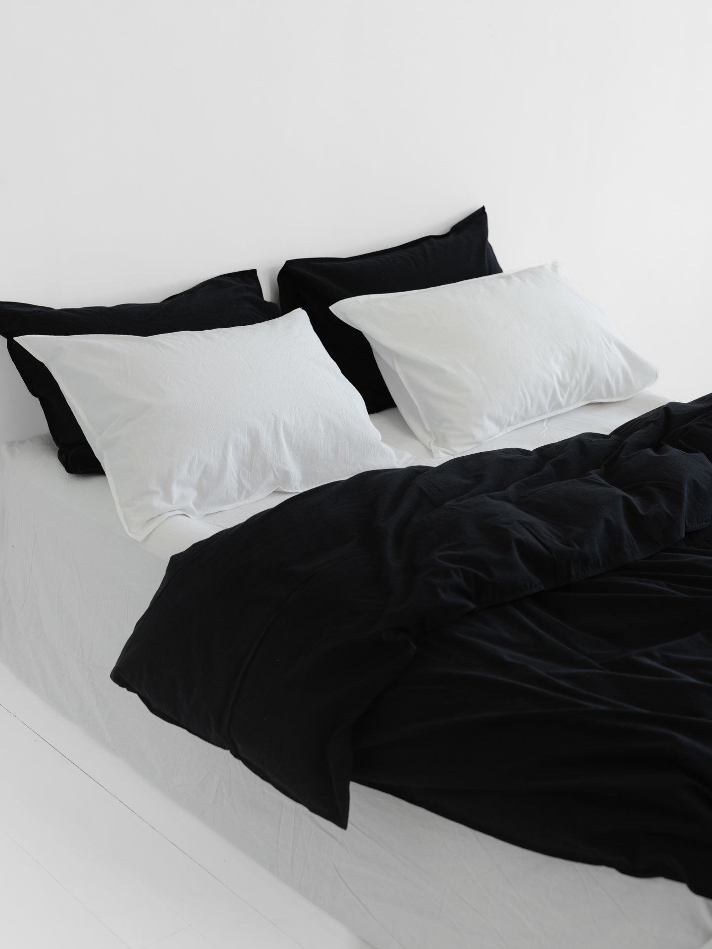 Комплект білизни з вареної бавовни Leglo Mix Black-Creme