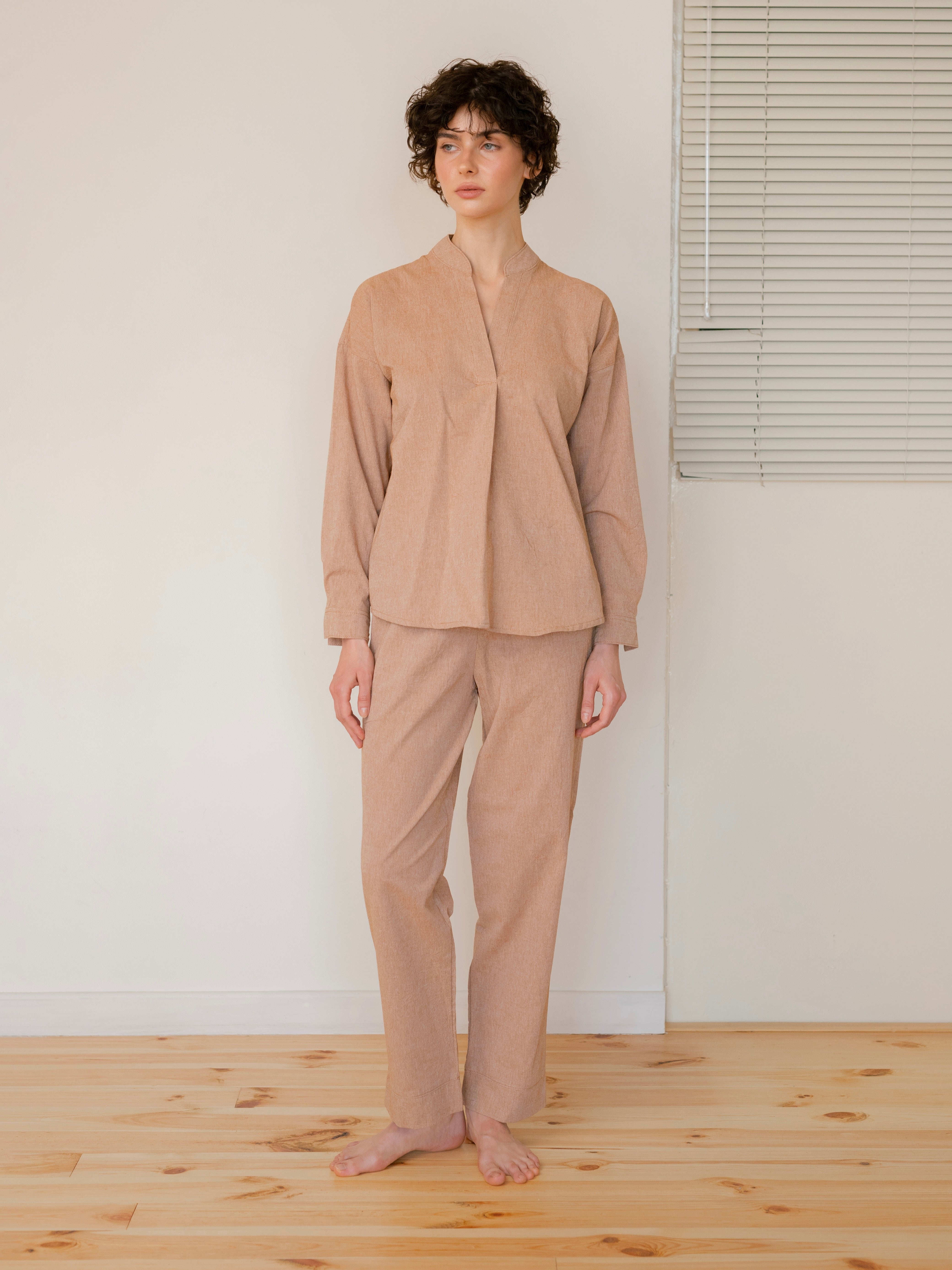 Піжама жіноча з вареної бавовни Leglo Carob