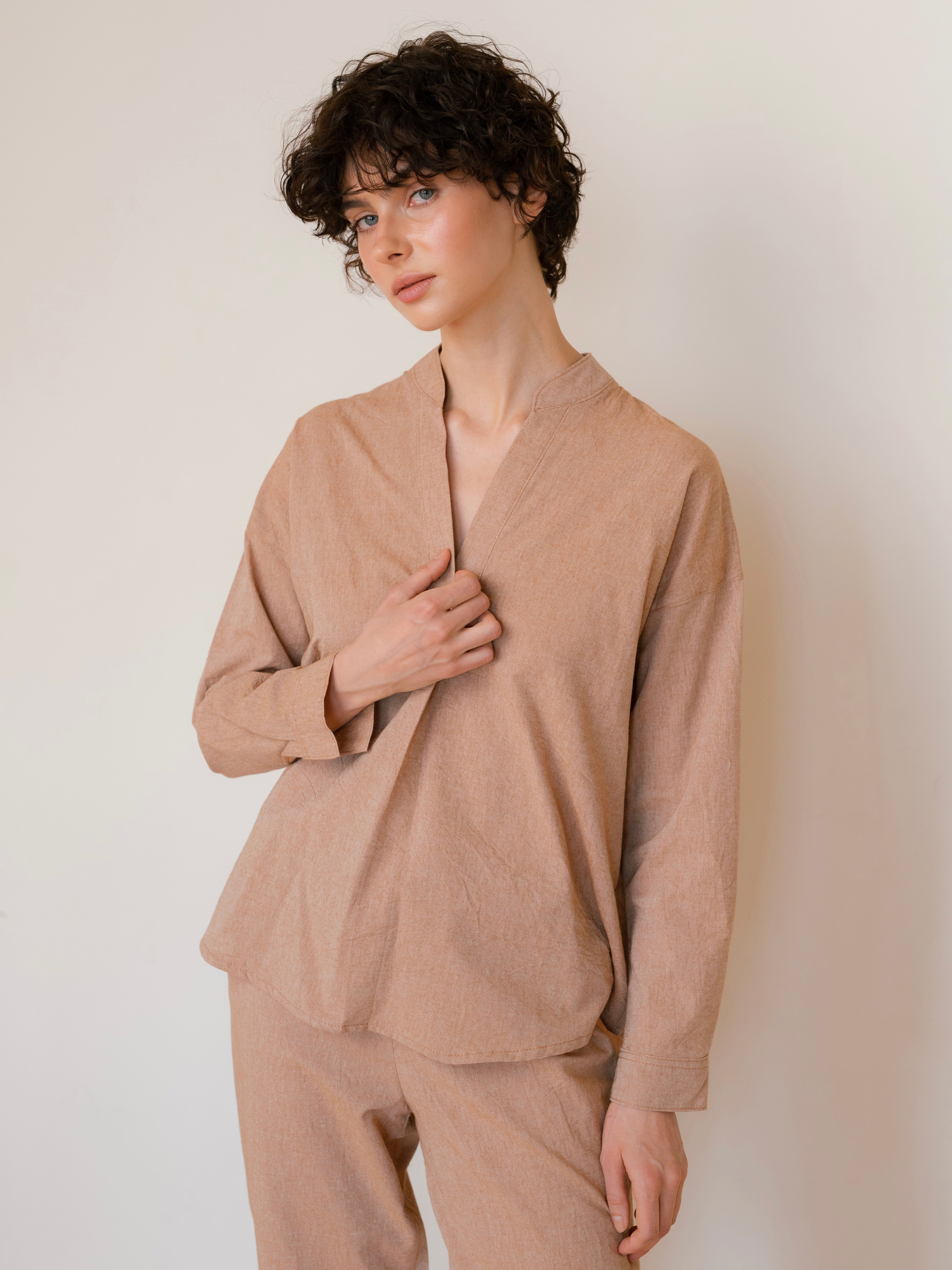 Піжама жіноча з вареної бавовни Leglo Carob