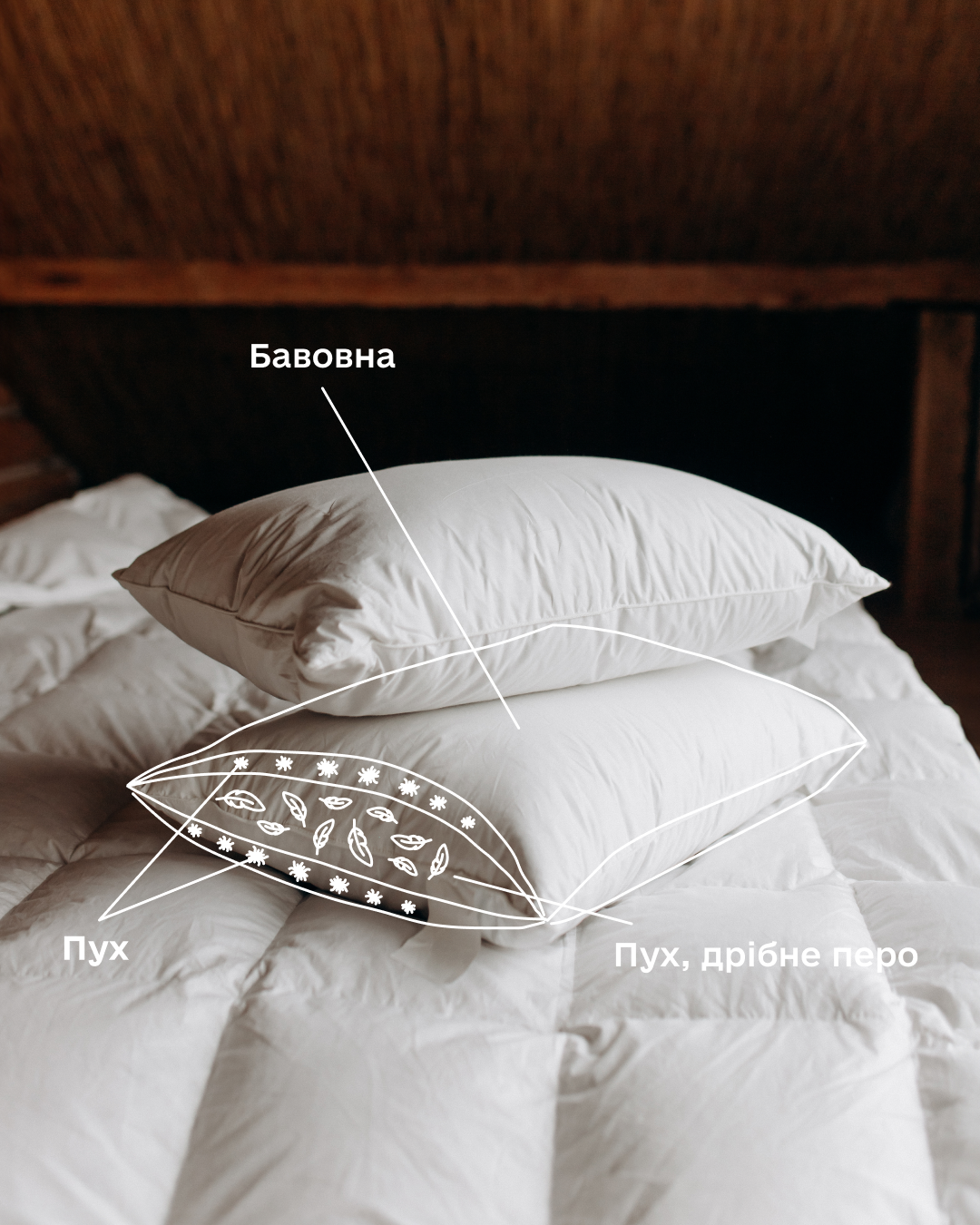 Подушка пухова Leglo Flow