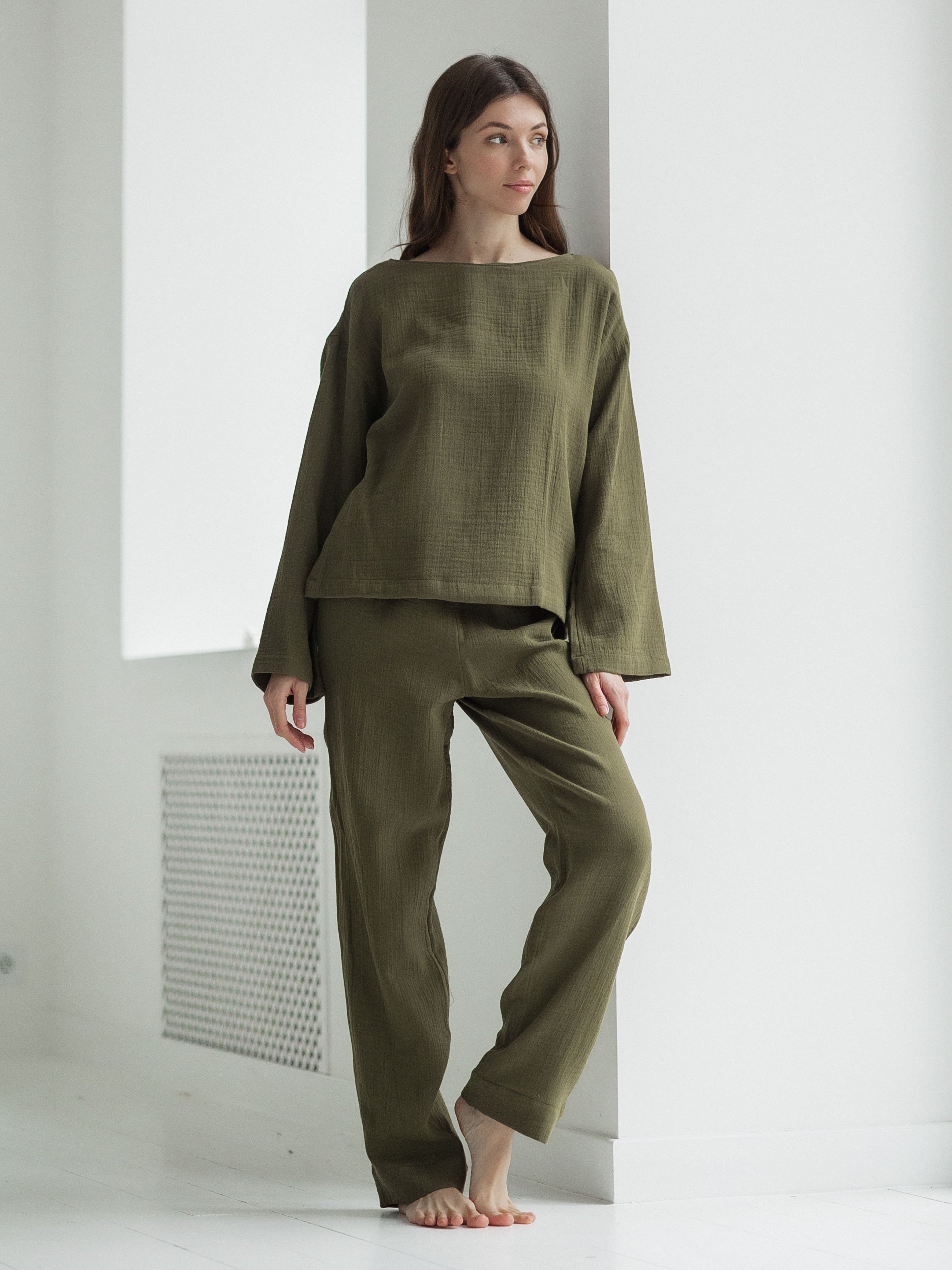 Піжама жіноча з мусліну Leglo Oliva