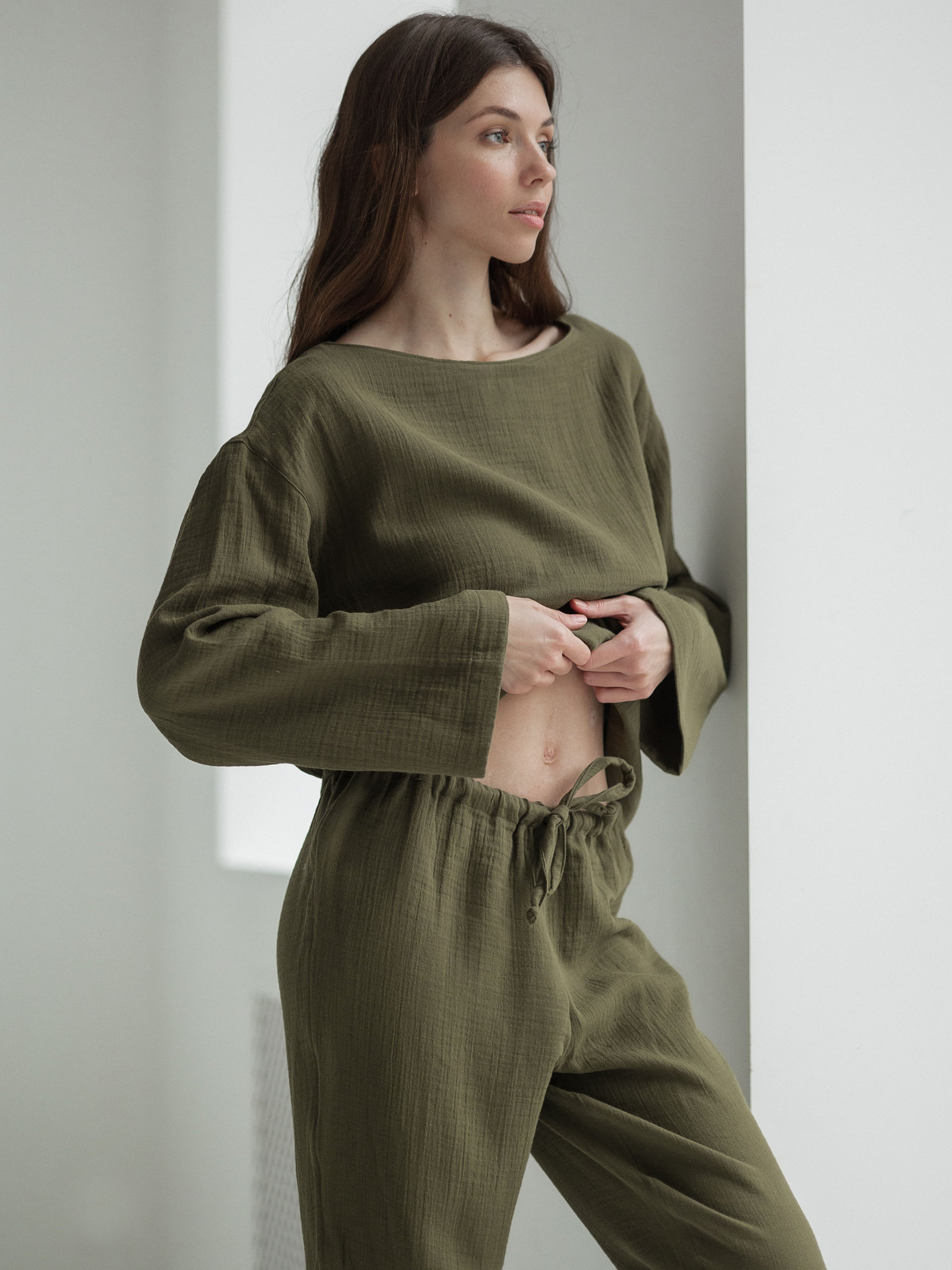 Піжама жіноча з мусліну Leglo Oliva