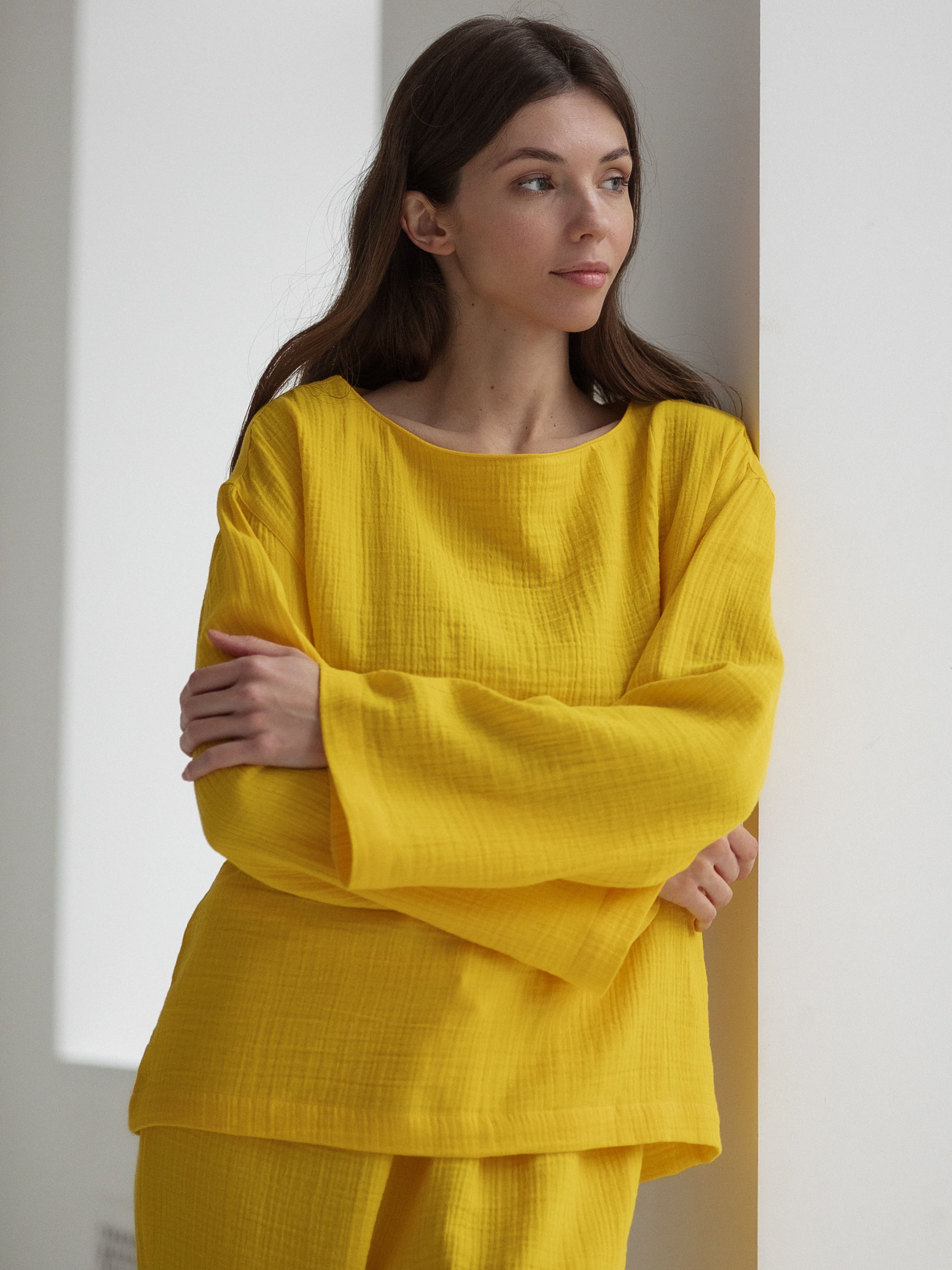 Піжама жіноча з мусліну Leglo Yellow