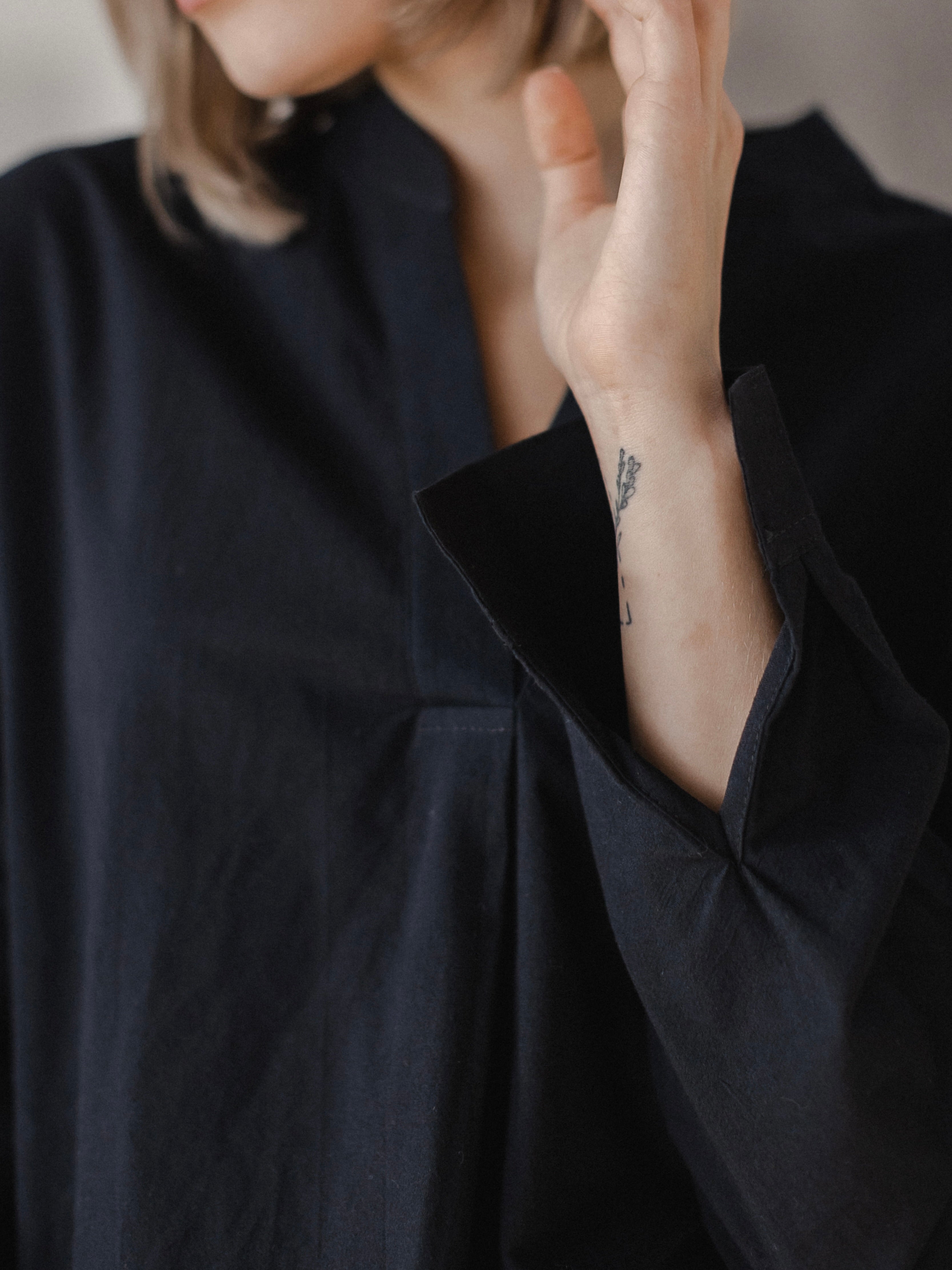 Сорочка жіноча з вареної бавовни Leglo Black