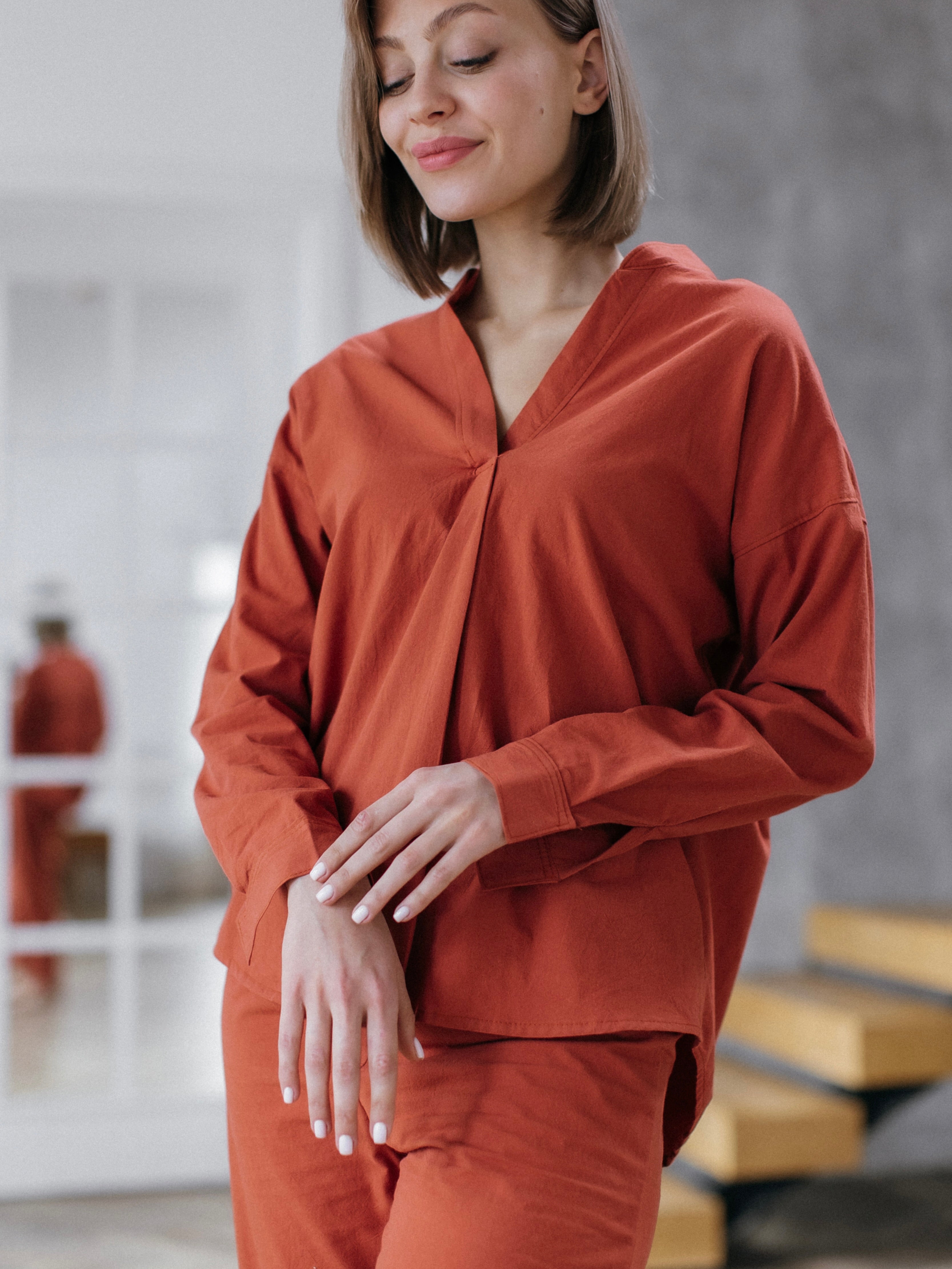 Сорочка жіноча з вареної бавовни Leglo Terra