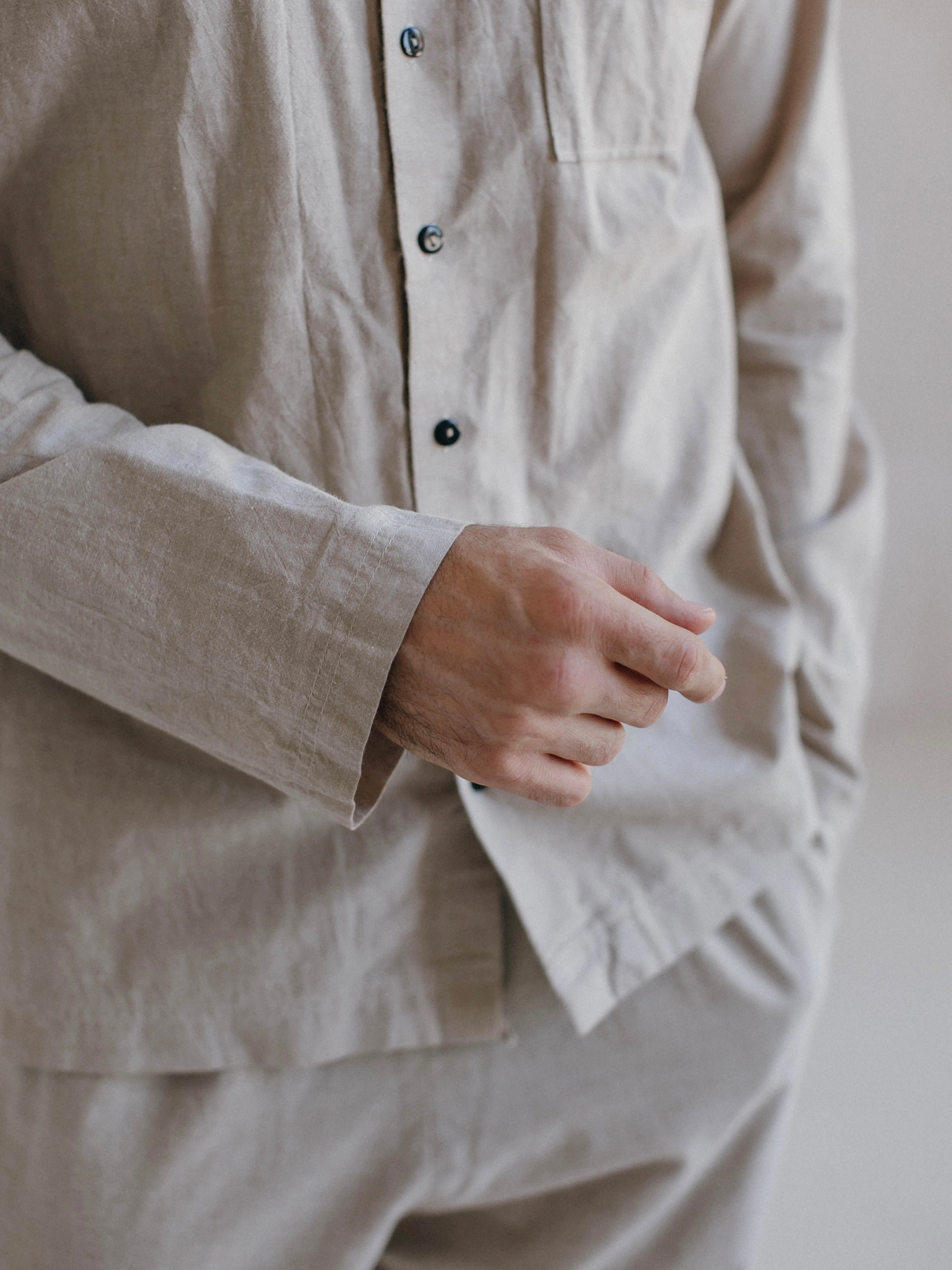 Сорочка чоловіча з вареної бавовни Leglo Almond