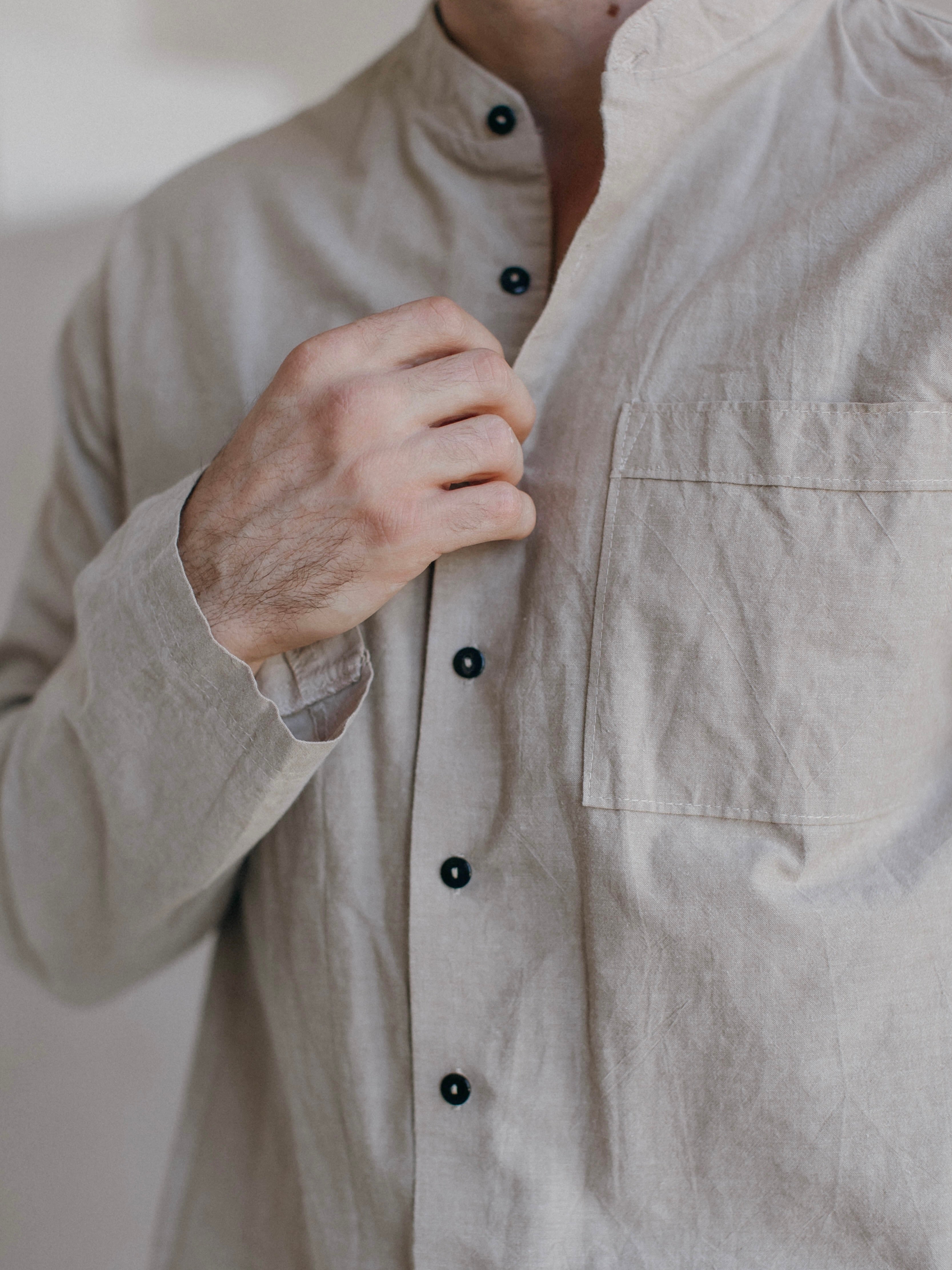 Сорочка чоловіча з вареної бавовни Leglo Almond