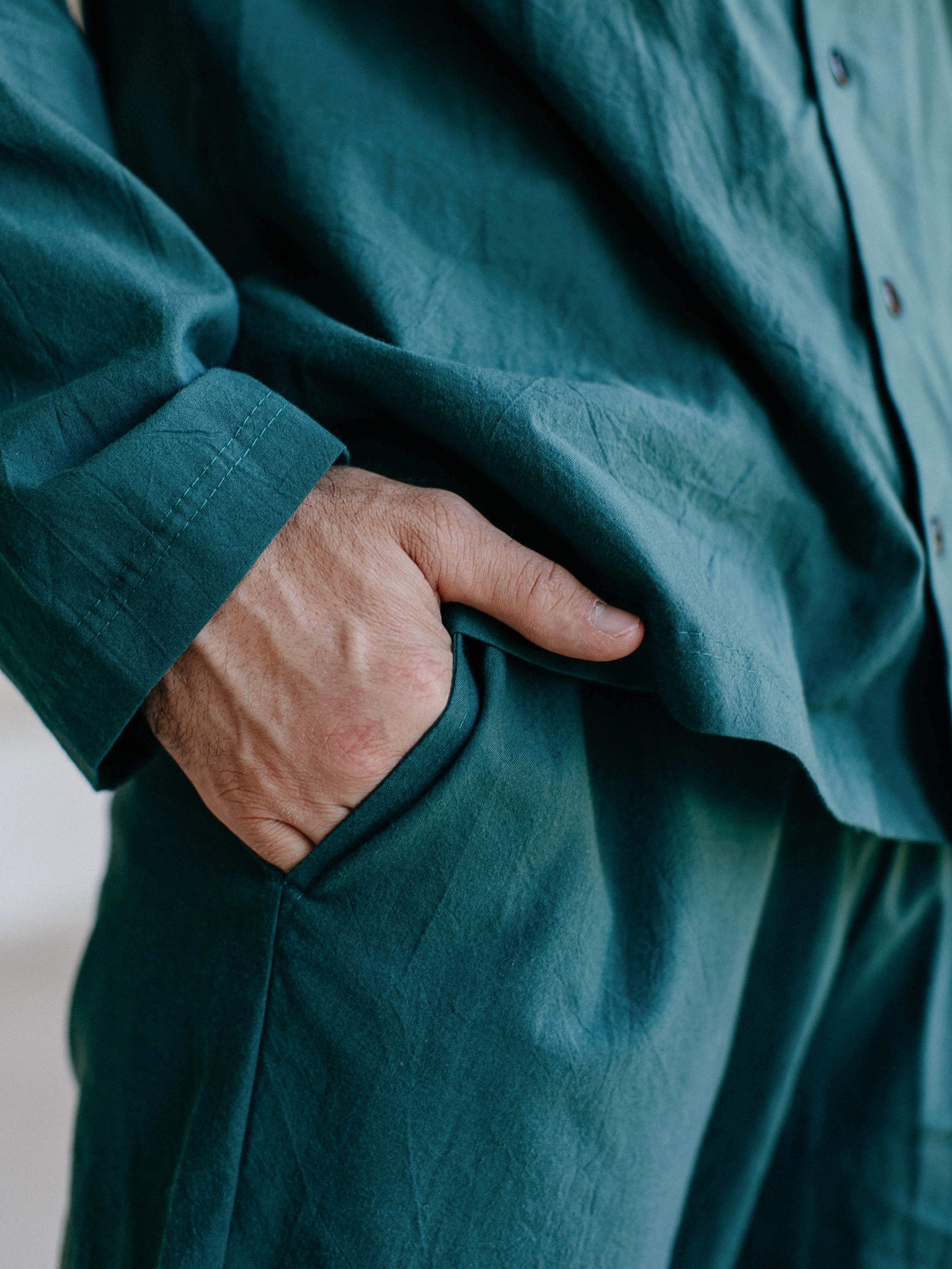 Штани чоловічі з вареної бавовни Leglo Smaragd